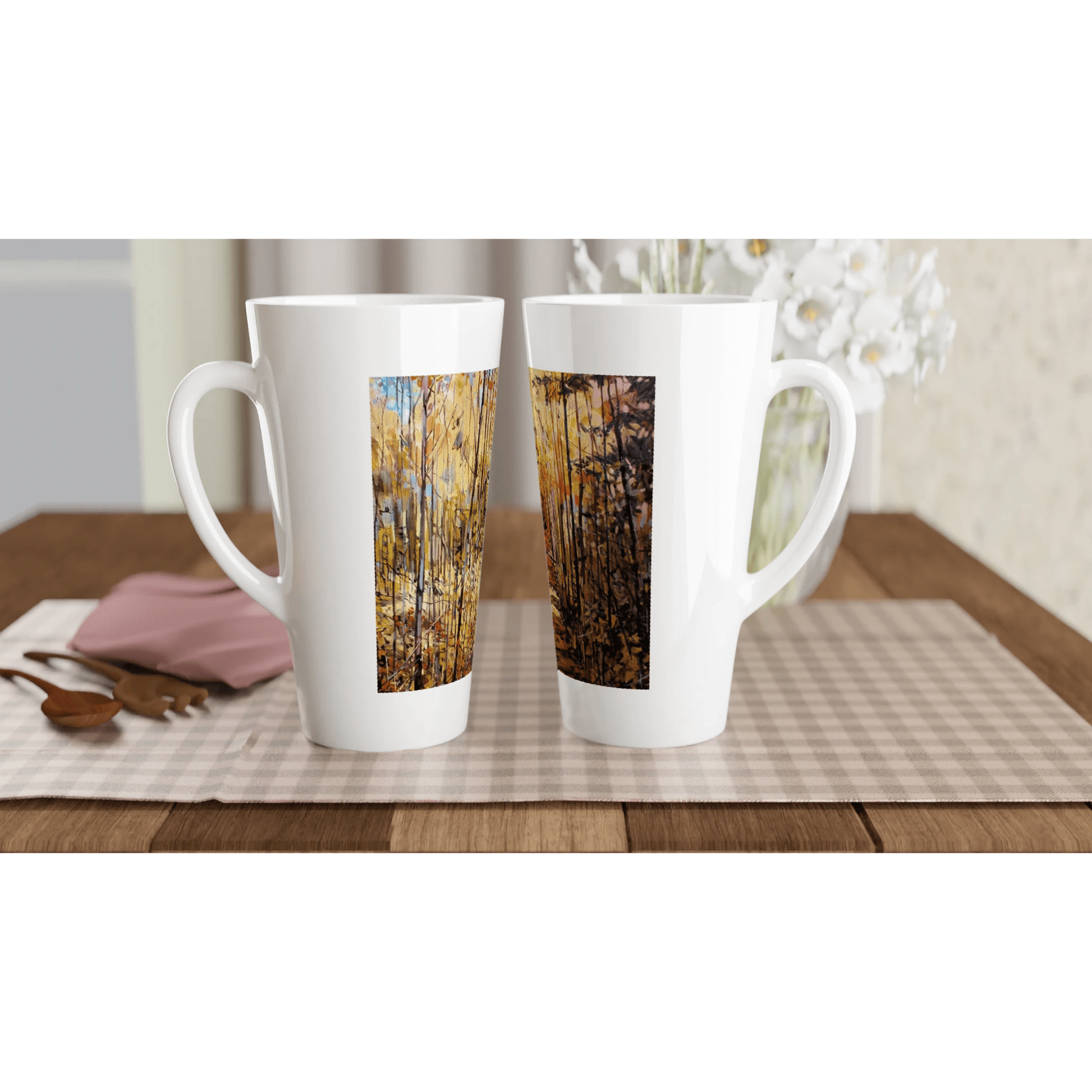 First trip - White Latte 17oz Ceramic Mug - eduardgurevich