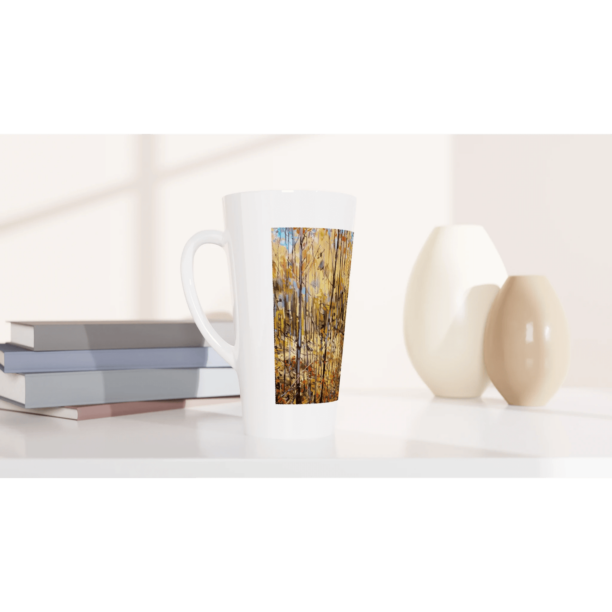 First trip - White Latte 17oz Ceramic Mug - eduardgurevich