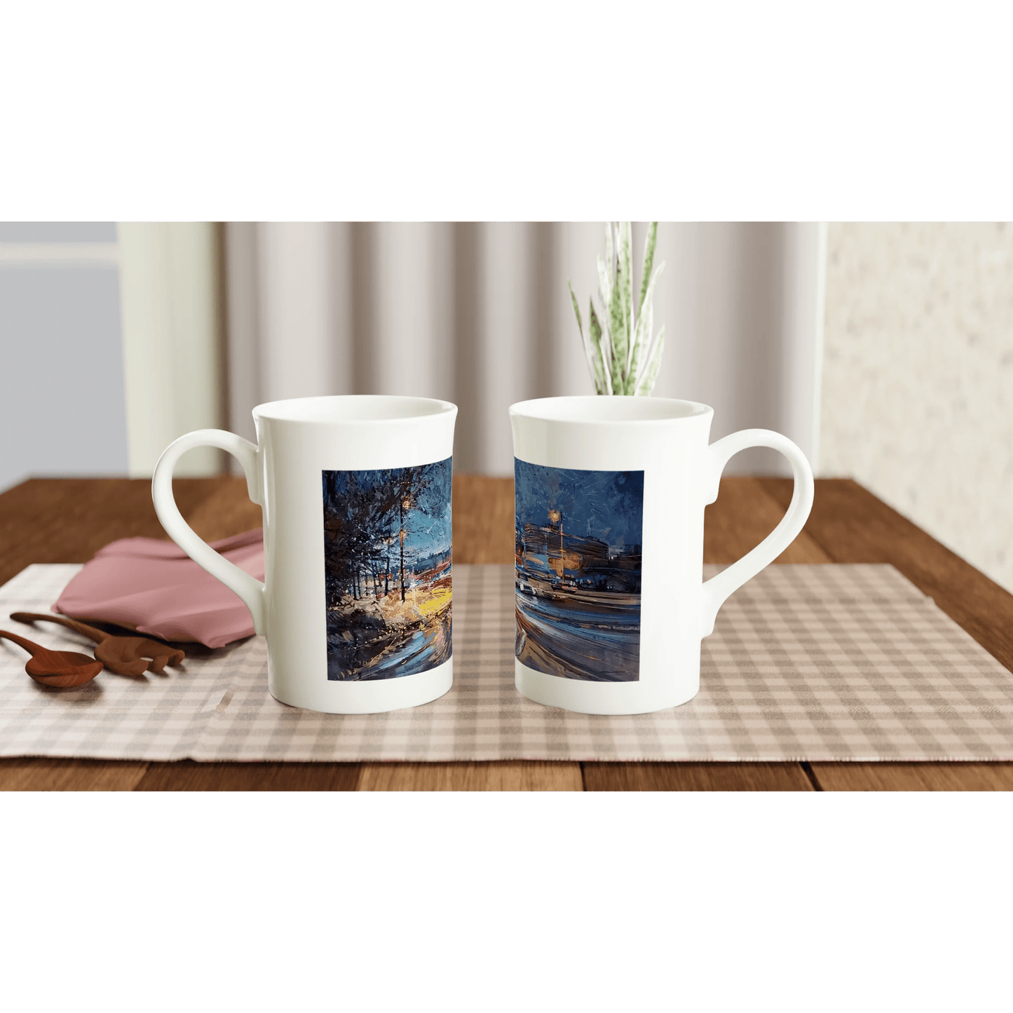 Fourth dimension - White 10oz Porcelain Slim Mug - eduardgurevich