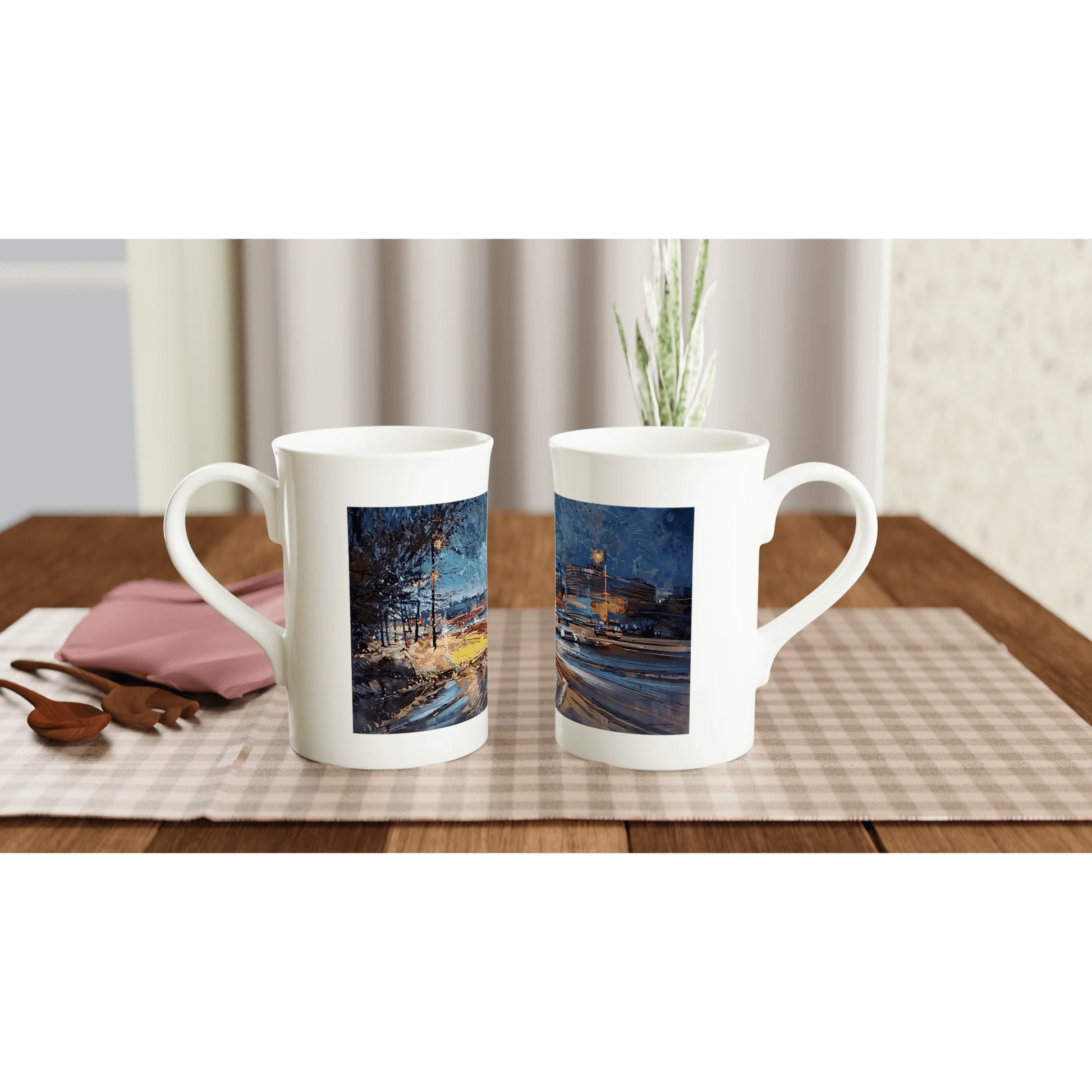 Fourth dimension - White 10oz Porcelain Slim Mug - eduardgurevich