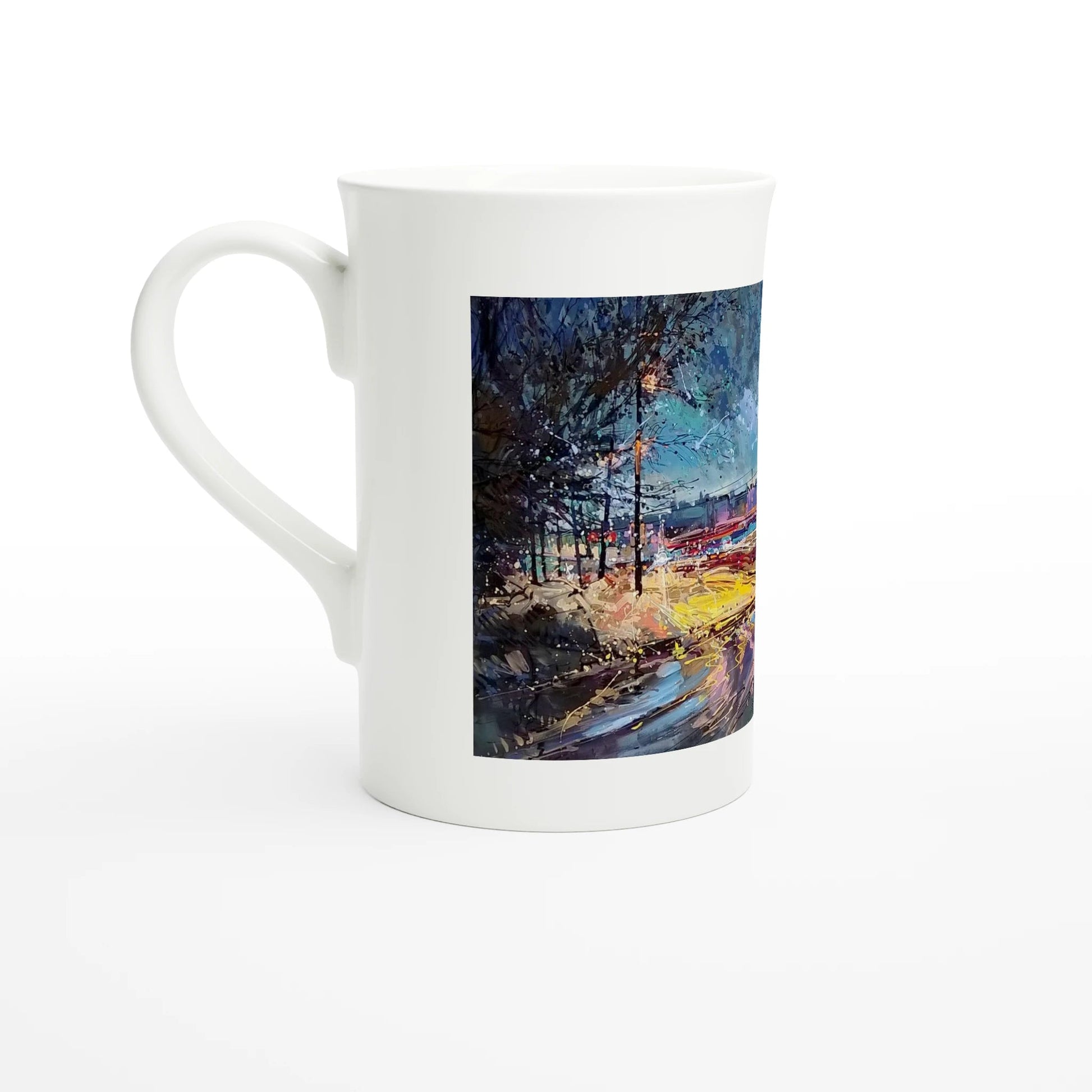 Fourth dimension - White 10oz Porcelain Slim Mug - eduardgurevich