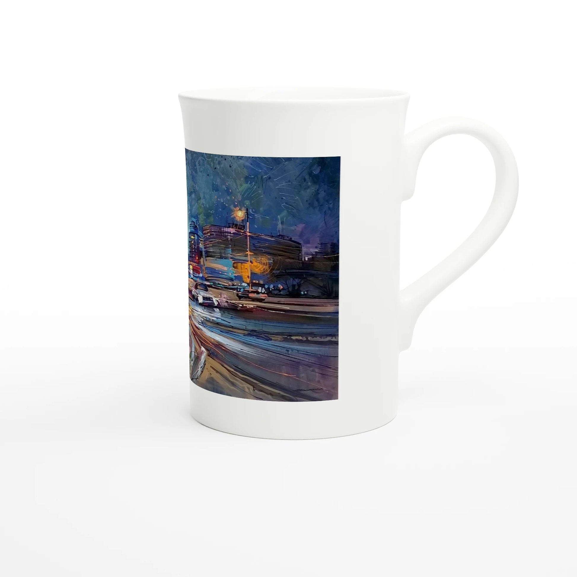 Fourth dimension - White 10oz Porcelain Slim Mug - eduardgurevich