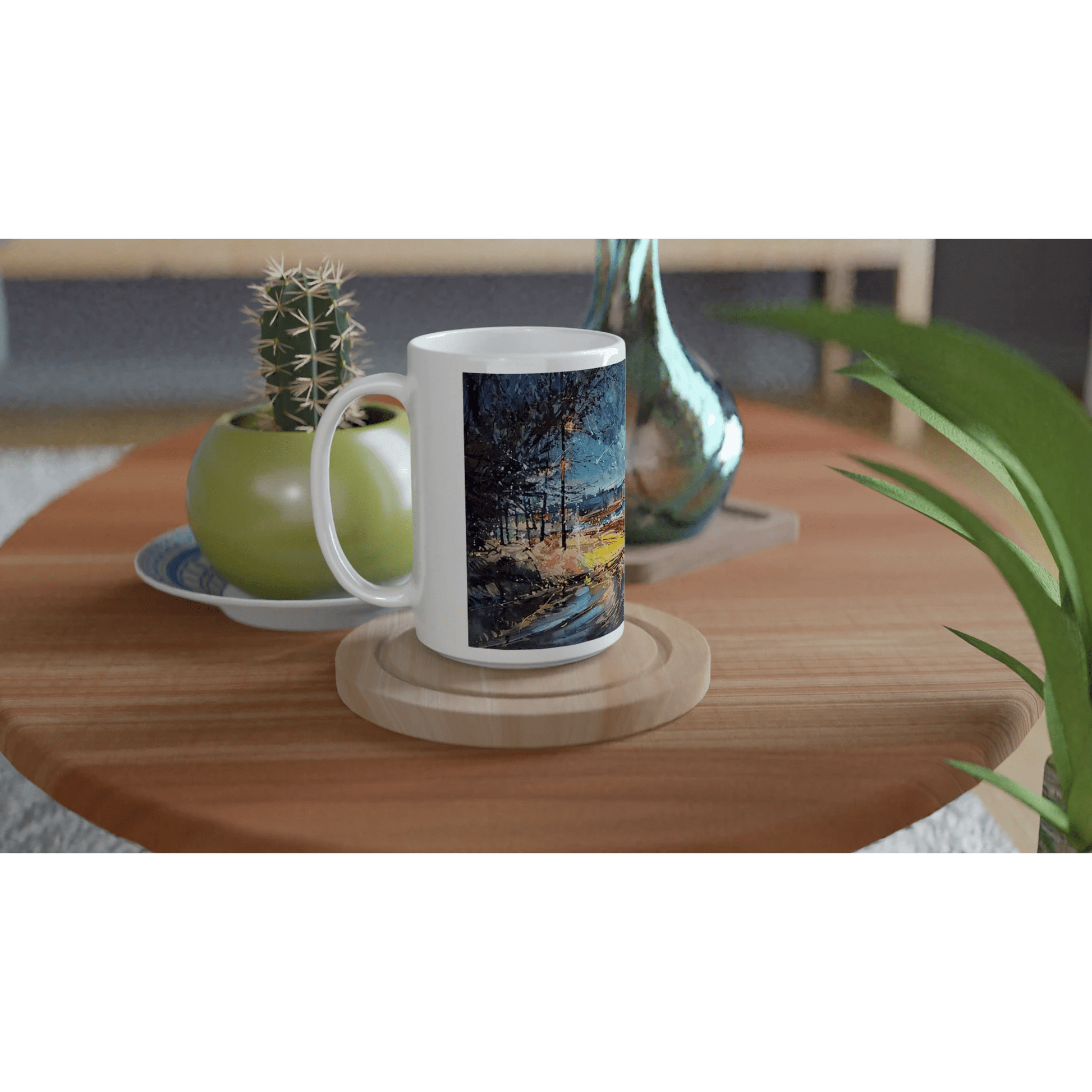 Fourth dimension - White 15oz Ceramic Mug - eduardgurevich