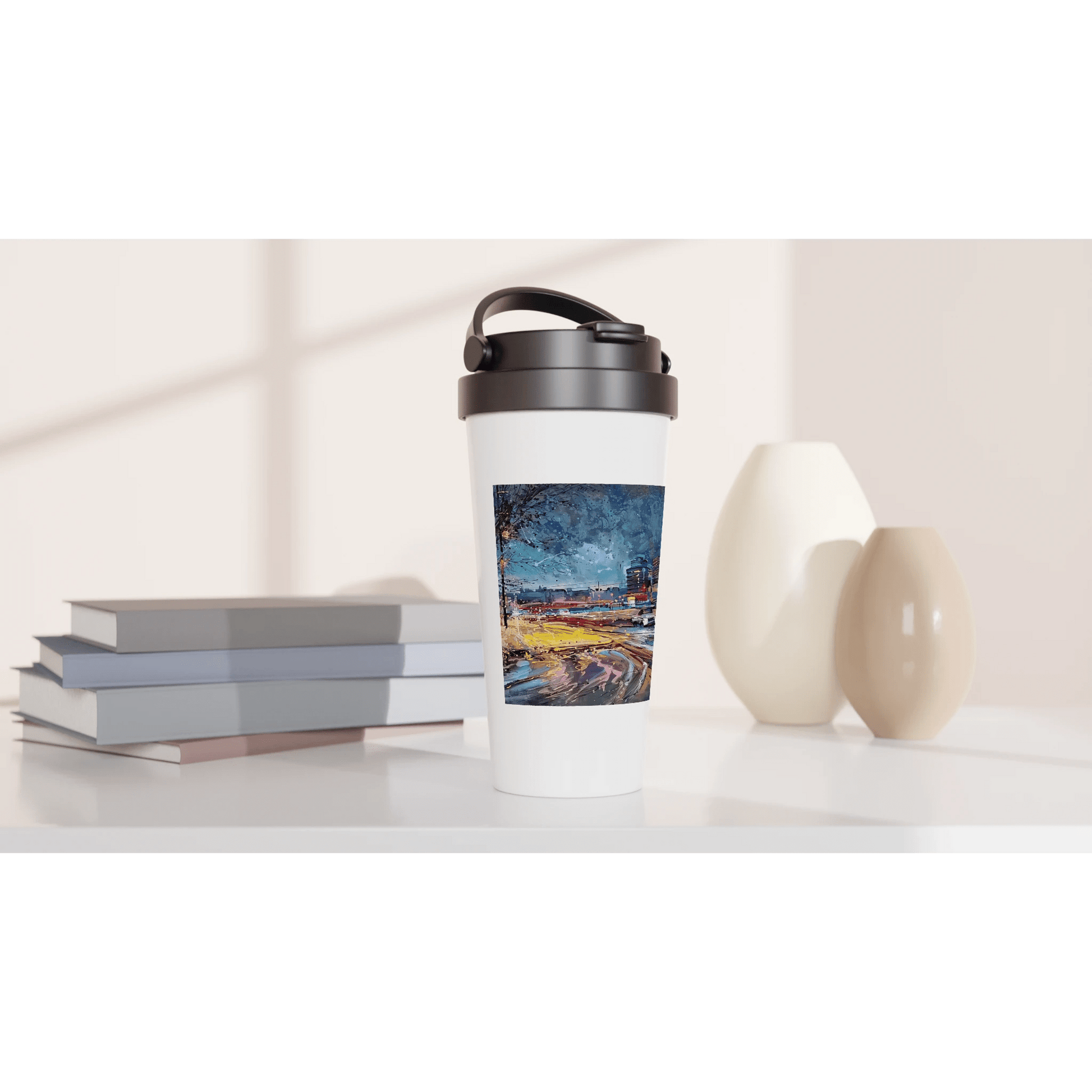 Fourth dimension - White 15oz Stainless Steel Travel Mug - eduardgurevich