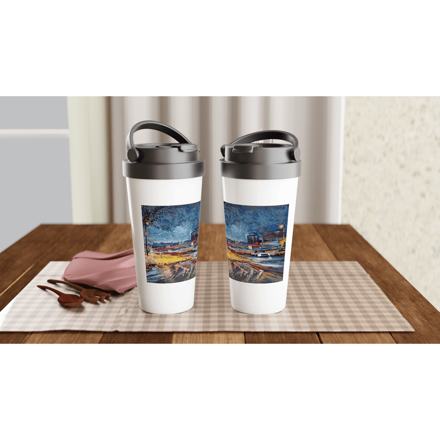 Fourth dimension - White 15oz Stainless Steel Travel Mug - eduardgurevich
