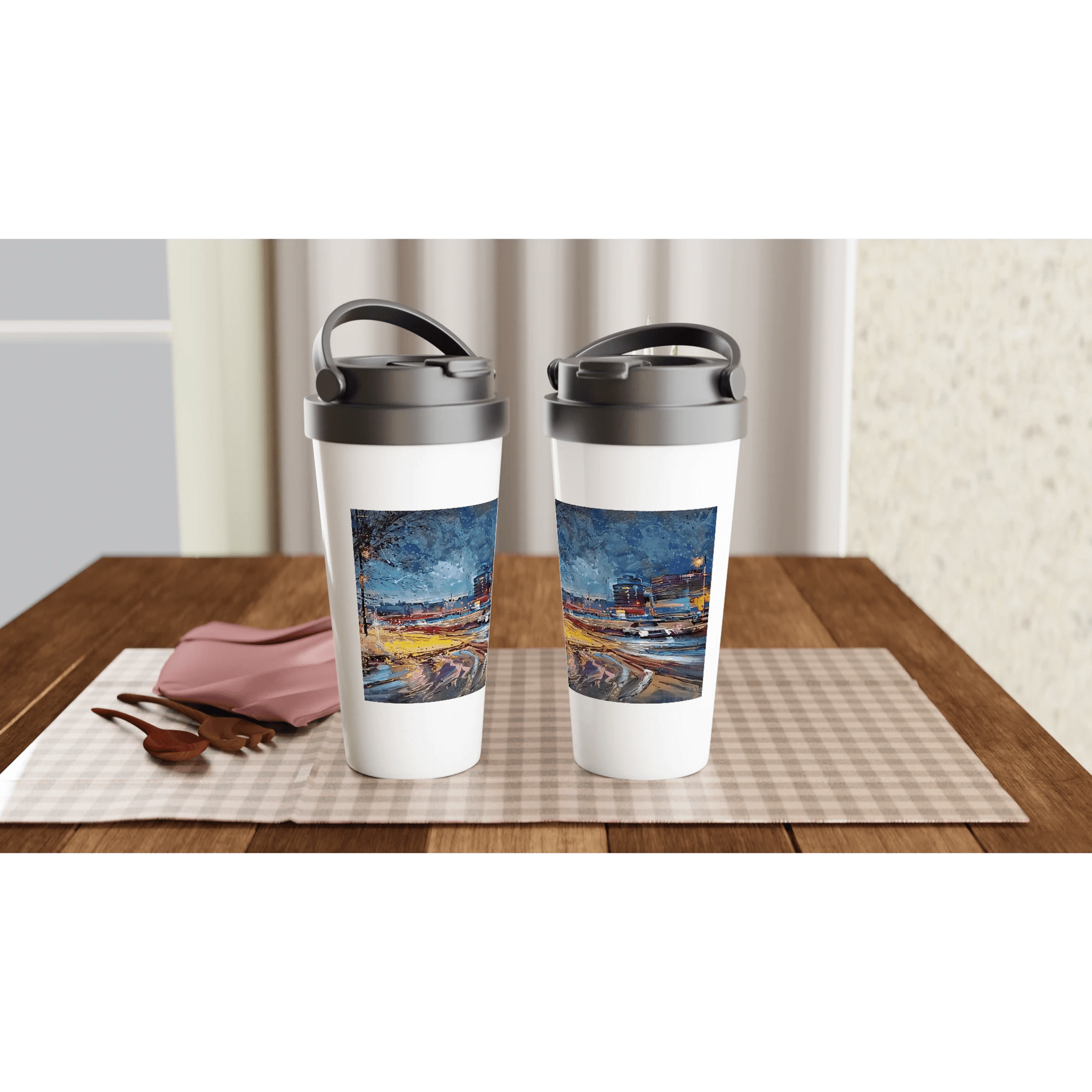 Fourth dimension - White 15oz Stainless Steel Travel Mug - eduardgurevich