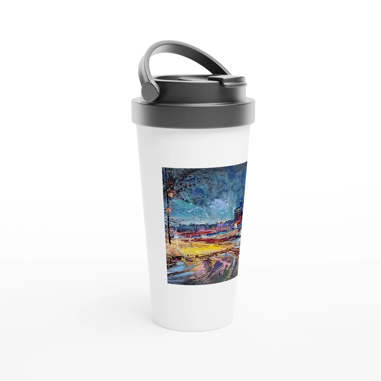Fourth dimension - White 15oz Stainless Steel Travel Mug - eduardgurevich