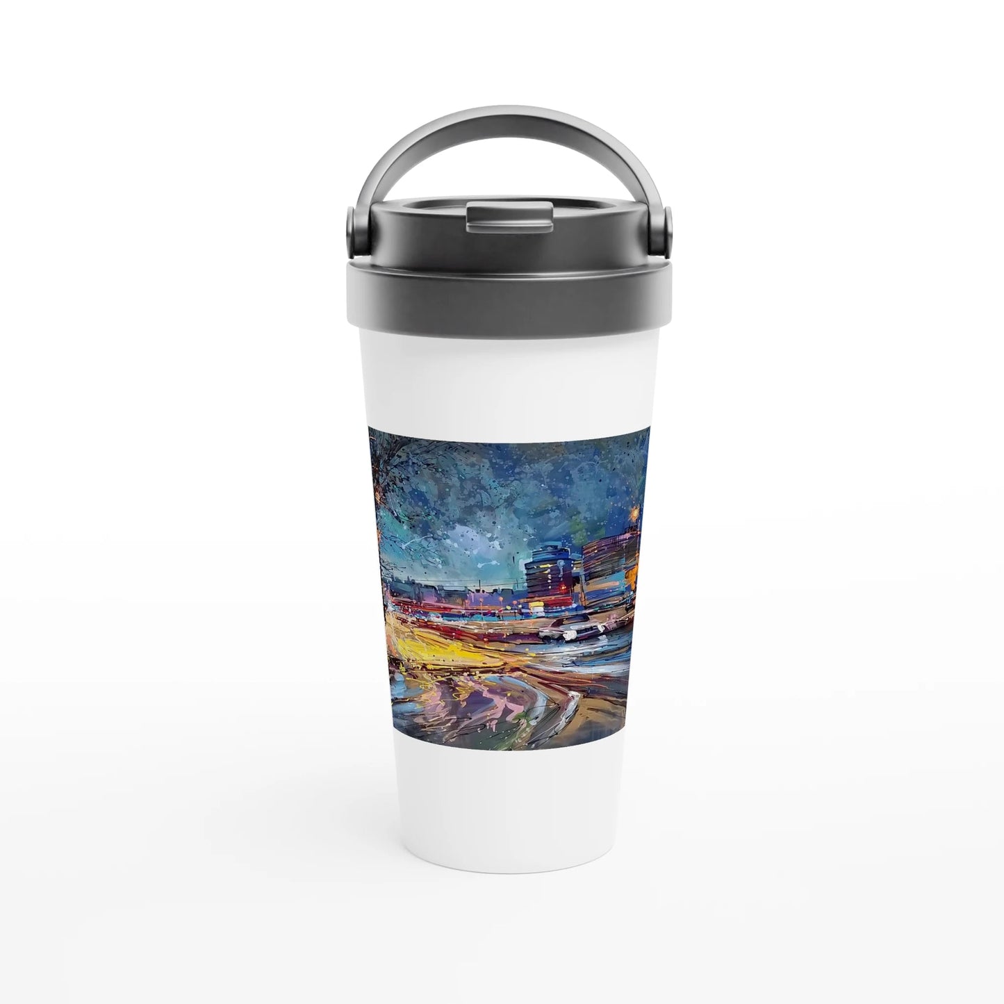 Fourth dimension - White 15oz Stainless Steel Travel Mug - eduardgurevich