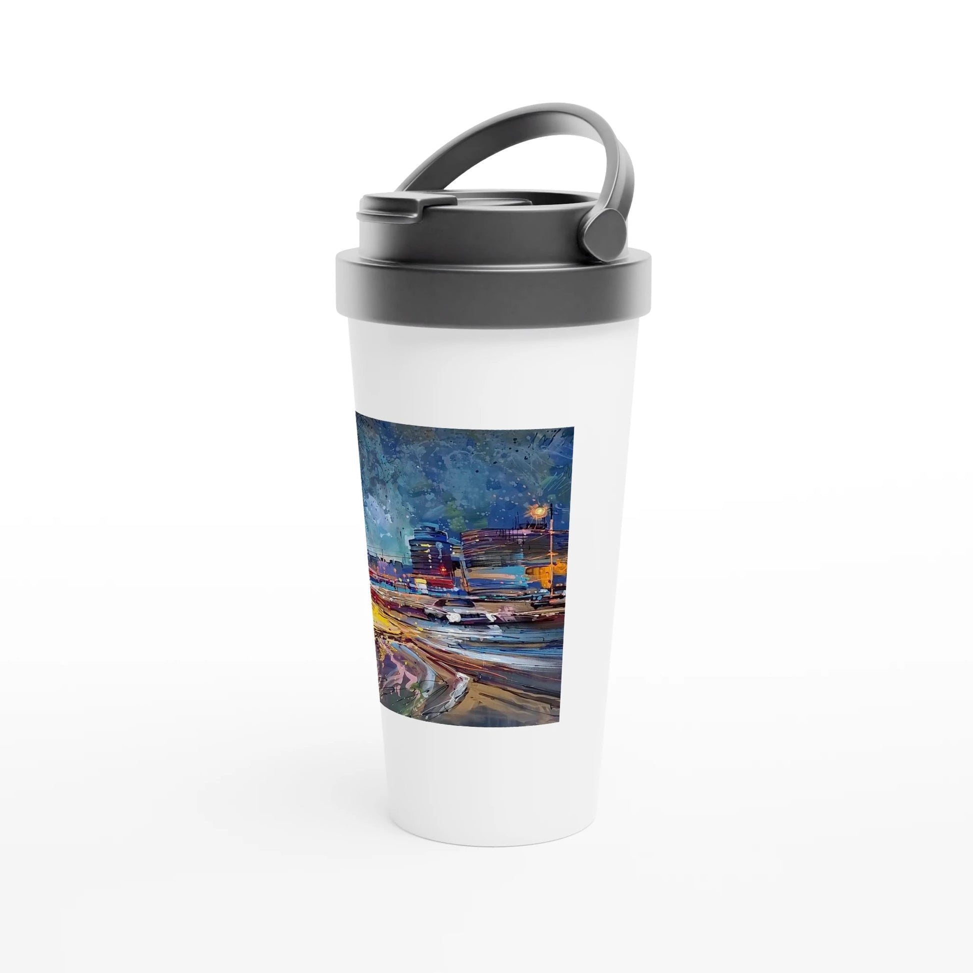 Fourth dimension - White 15oz Stainless Steel Travel Mug - eduardgurevich