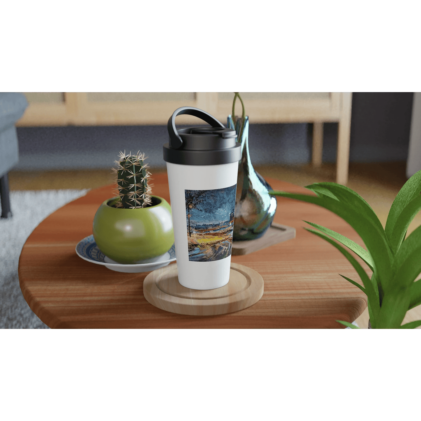 Fourth dimension - White 15oz Stainless Steel Travel Mug - eduardgurevich