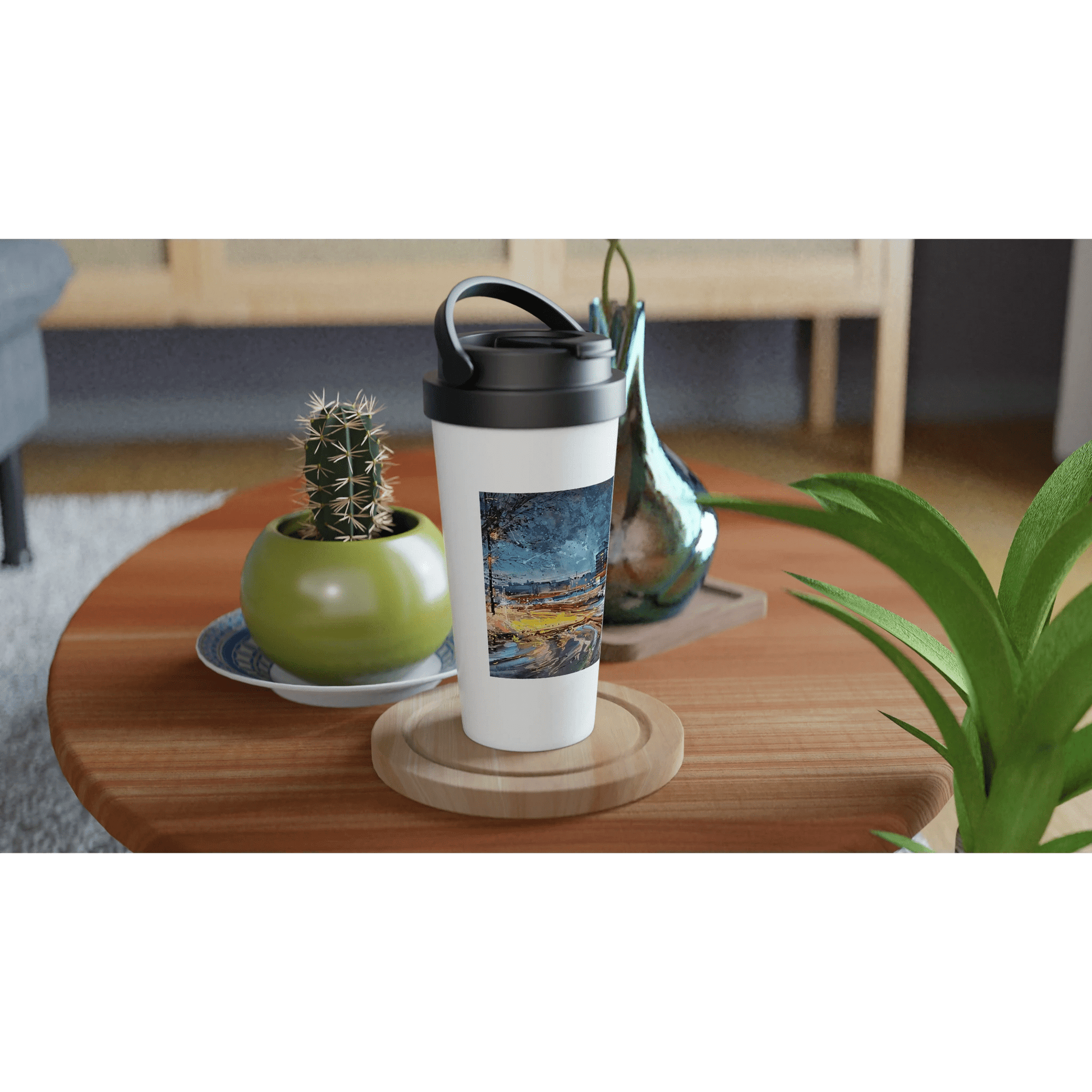 Fourth dimension - White 15oz Stainless Steel Travel Mug - eduardgurevich
