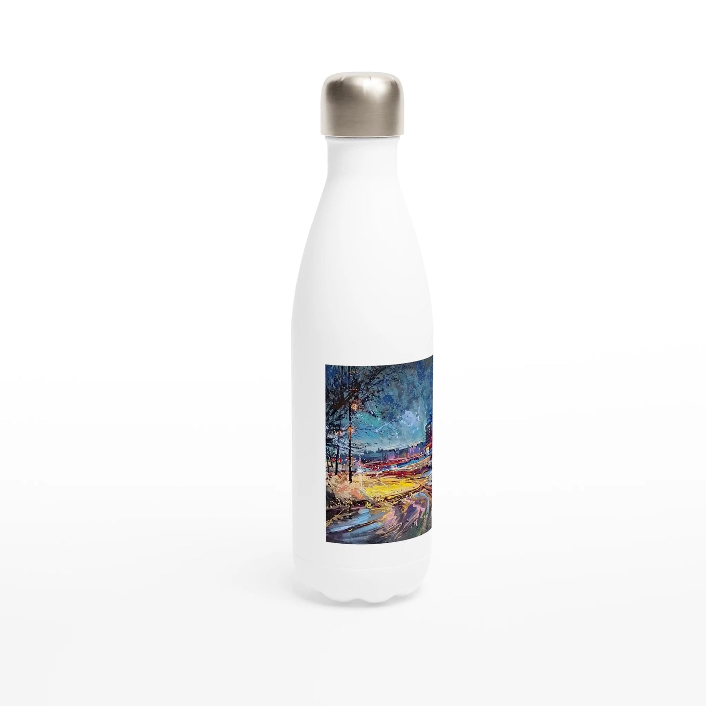 Fourth dimension - White 17oz Stainless Steel Water Bottle - eduardgurevich