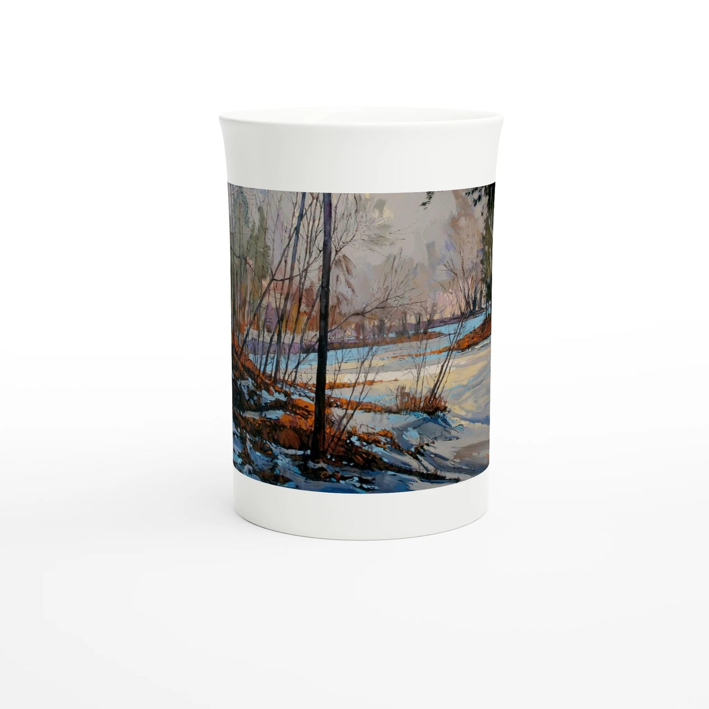 Frozen once again - White 10oz Porcelain Slim Mug - eduardgurevich