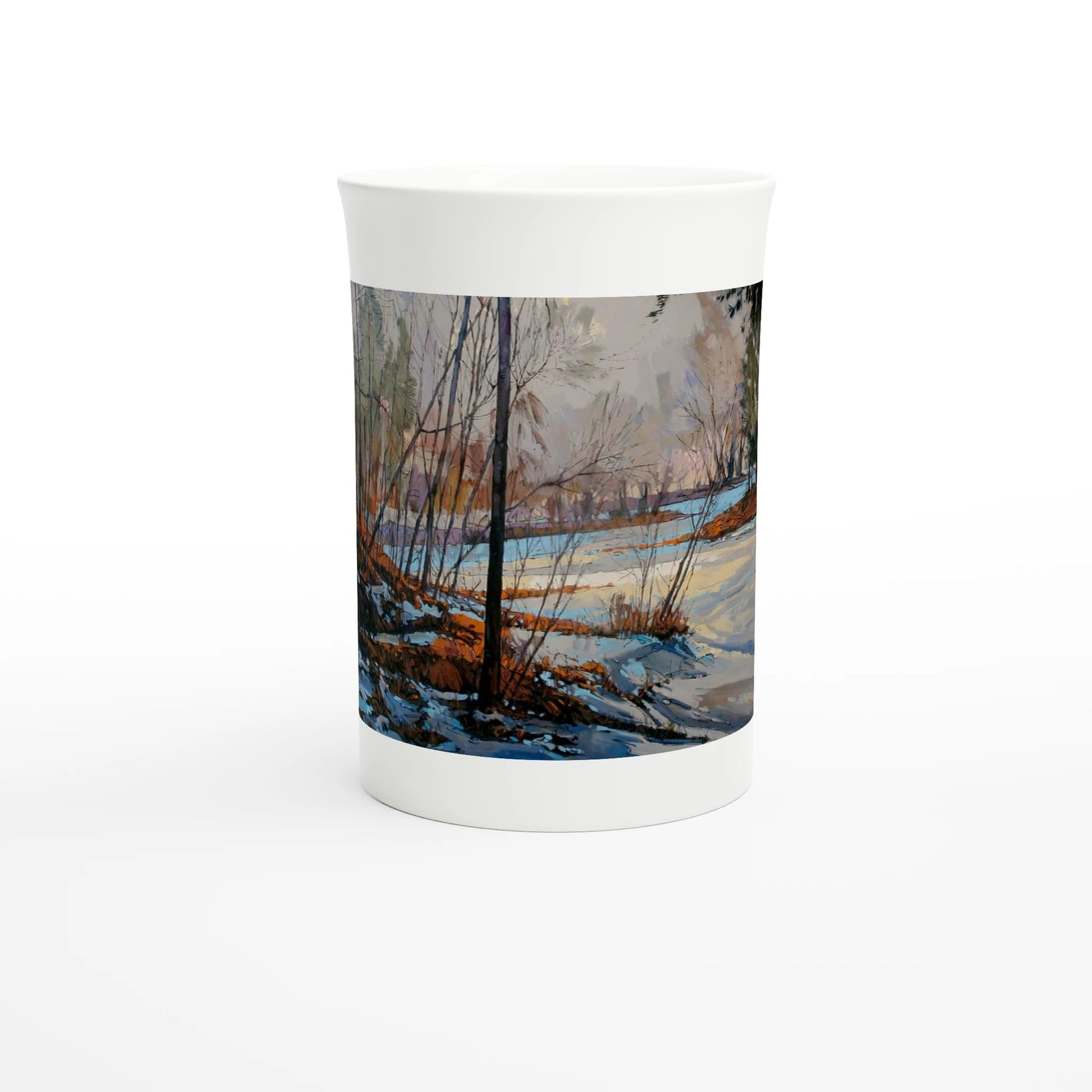 Frozen once again - White 10oz Porcelain Slim Mug - eduardgurevich