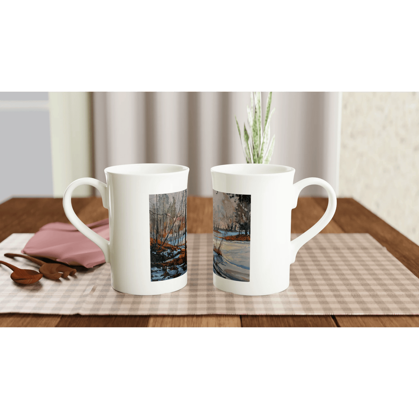 Frozen once again - White 10oz Porcelain Slim Mug - eduardgurevich