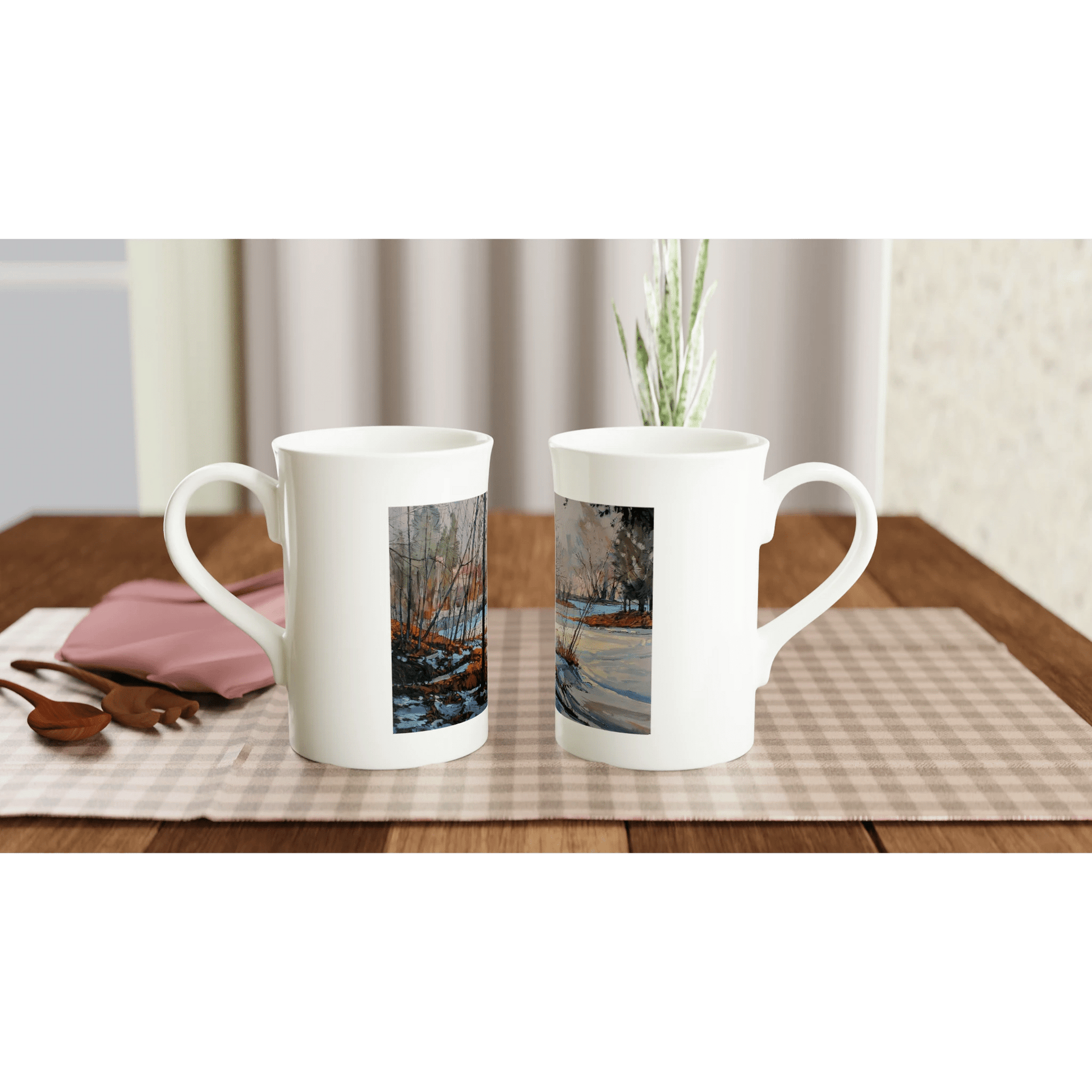 Frozen once again - White 10oz Porcelain Slim Mug - eduardgurevich