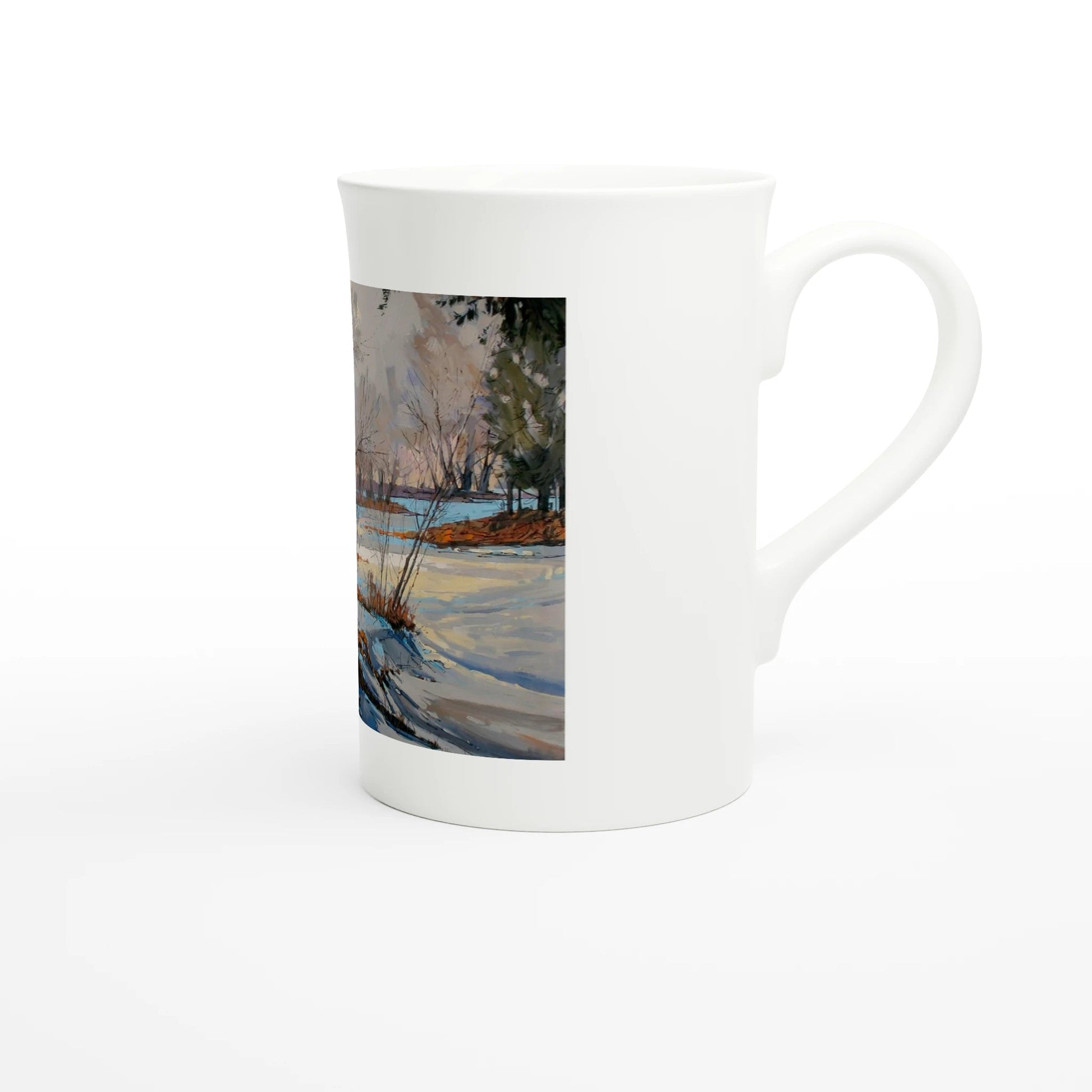 Frozen once again - White 10oz Porcelain Slim Mug - eduardgurevich