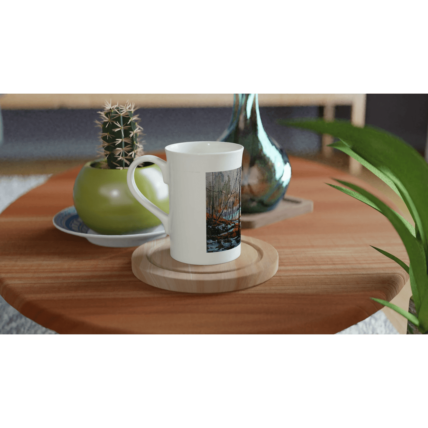 Frozen once again - White 10oz Porcelain Slim Mug - eduardgurevich
