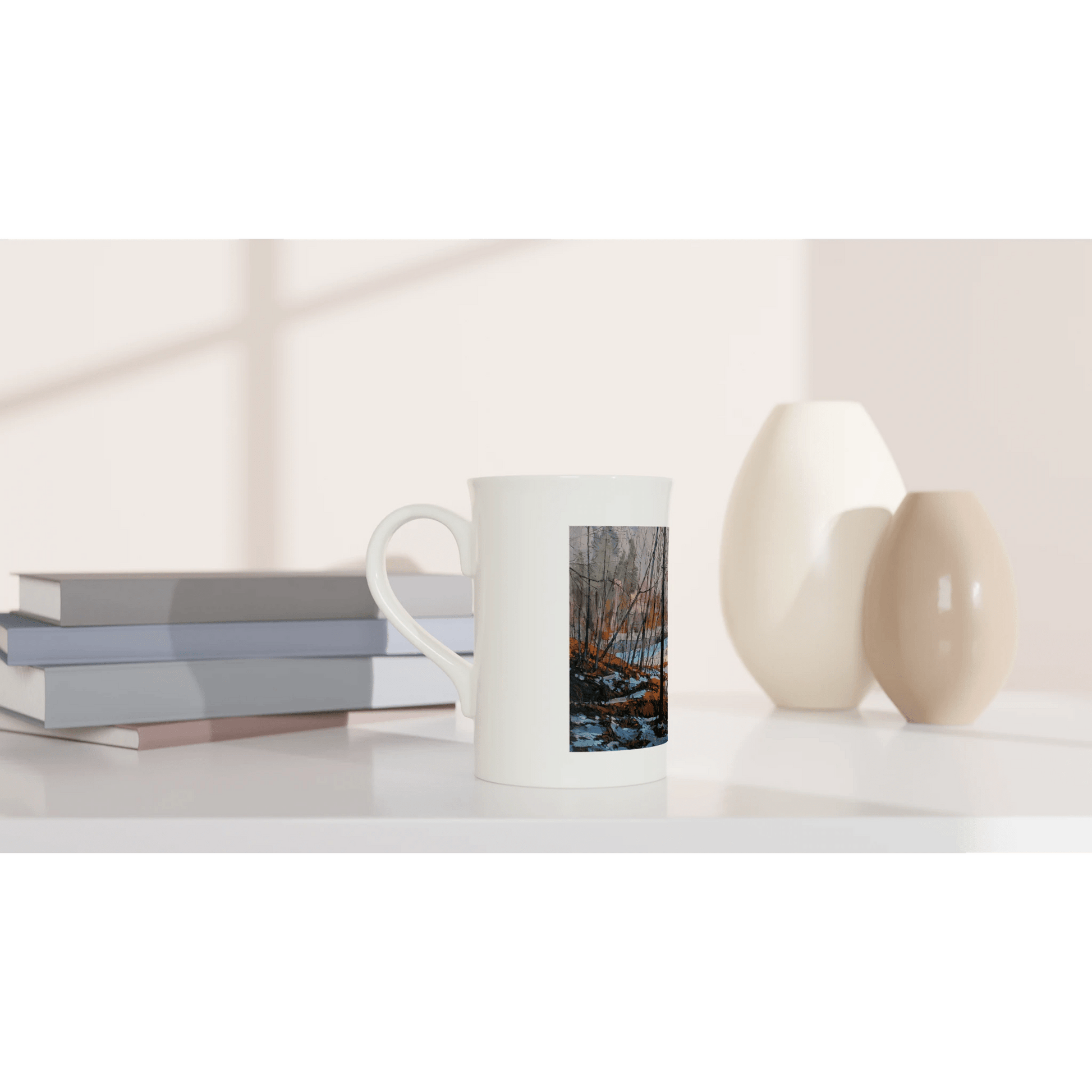 Frozen once again - White 10oz Porcelain Slim Mug - eduardgurevich