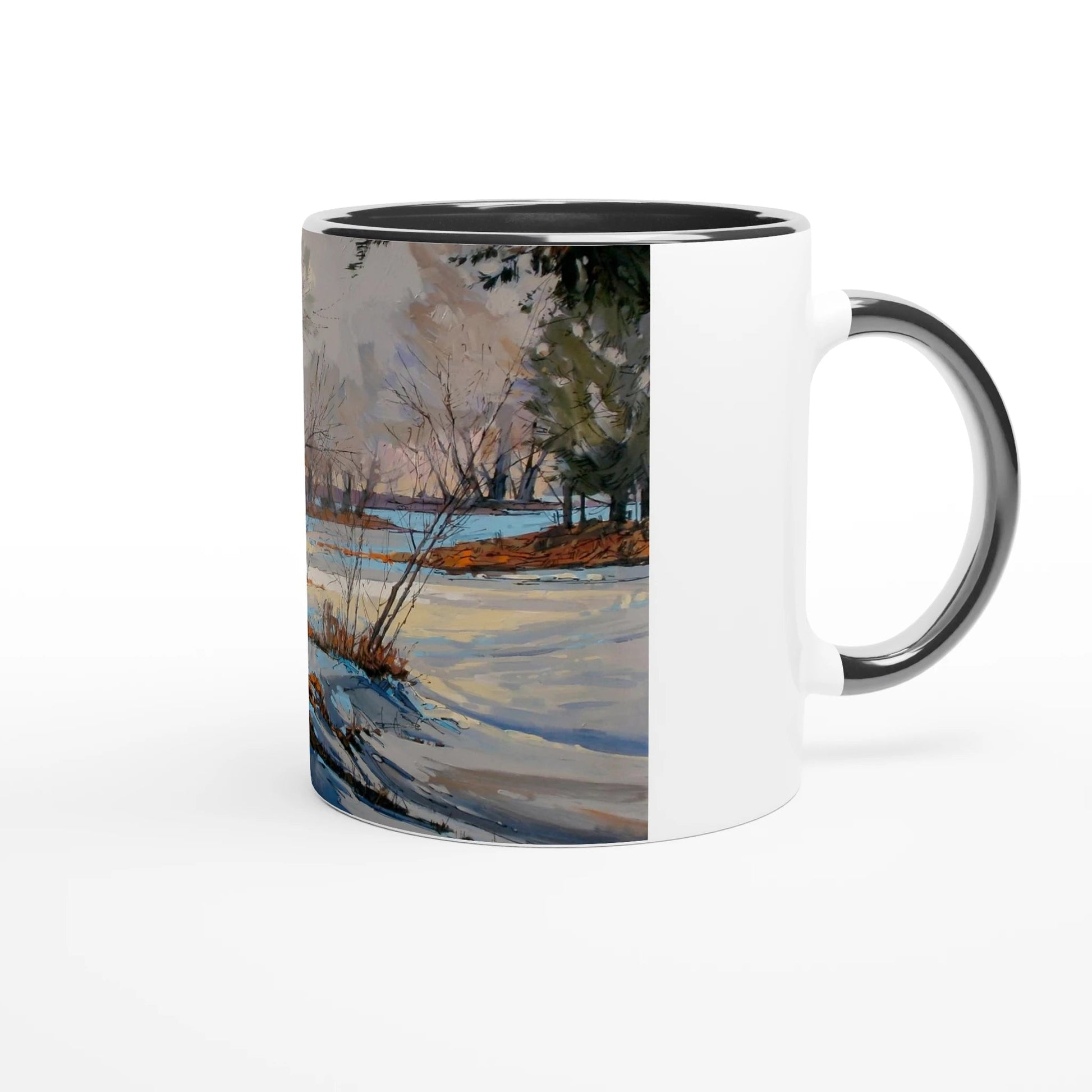 Frozen once again - White 11oz Ceramic Mug with Color Inside - eduardgurevich
