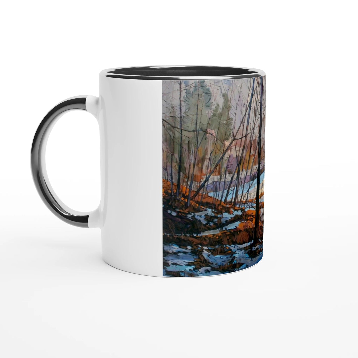 Frozen once again - White 11oz Ceramic Mug with Color Inside - eduardgurevich