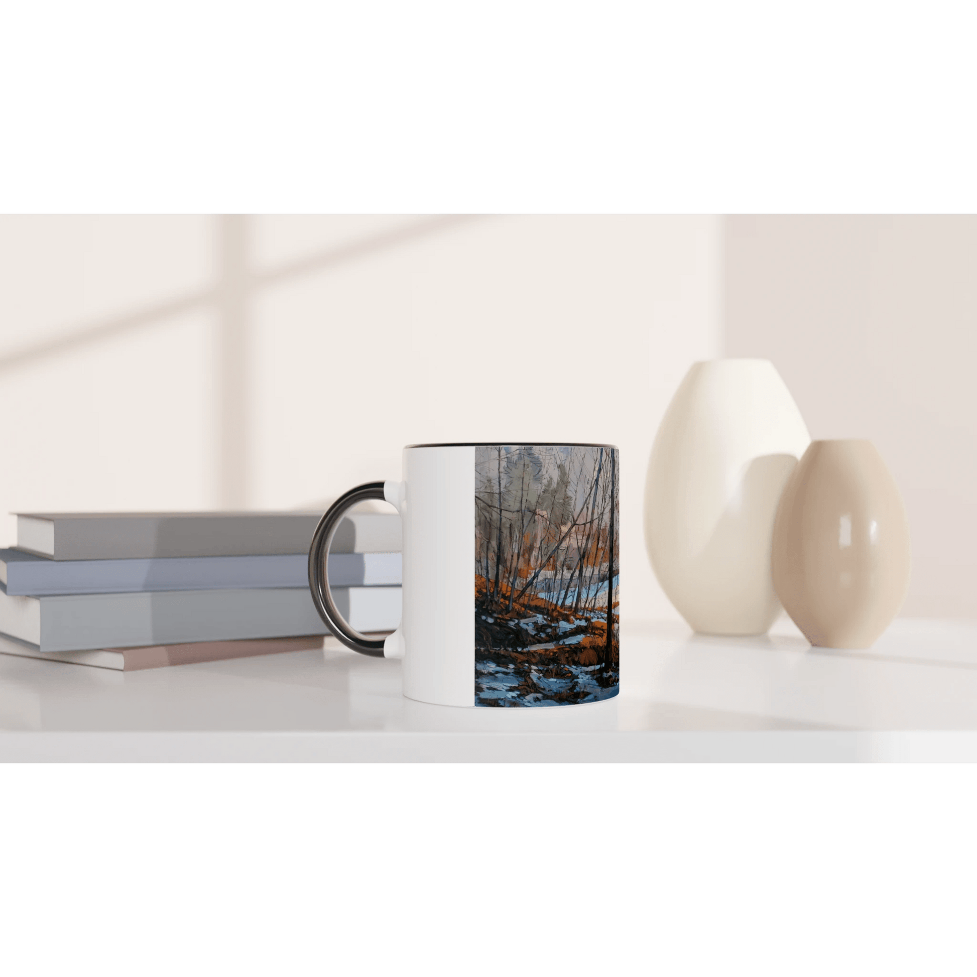 Frozen once again - White 11oz Ceramic Mug with Color Inside - eduardgurevich