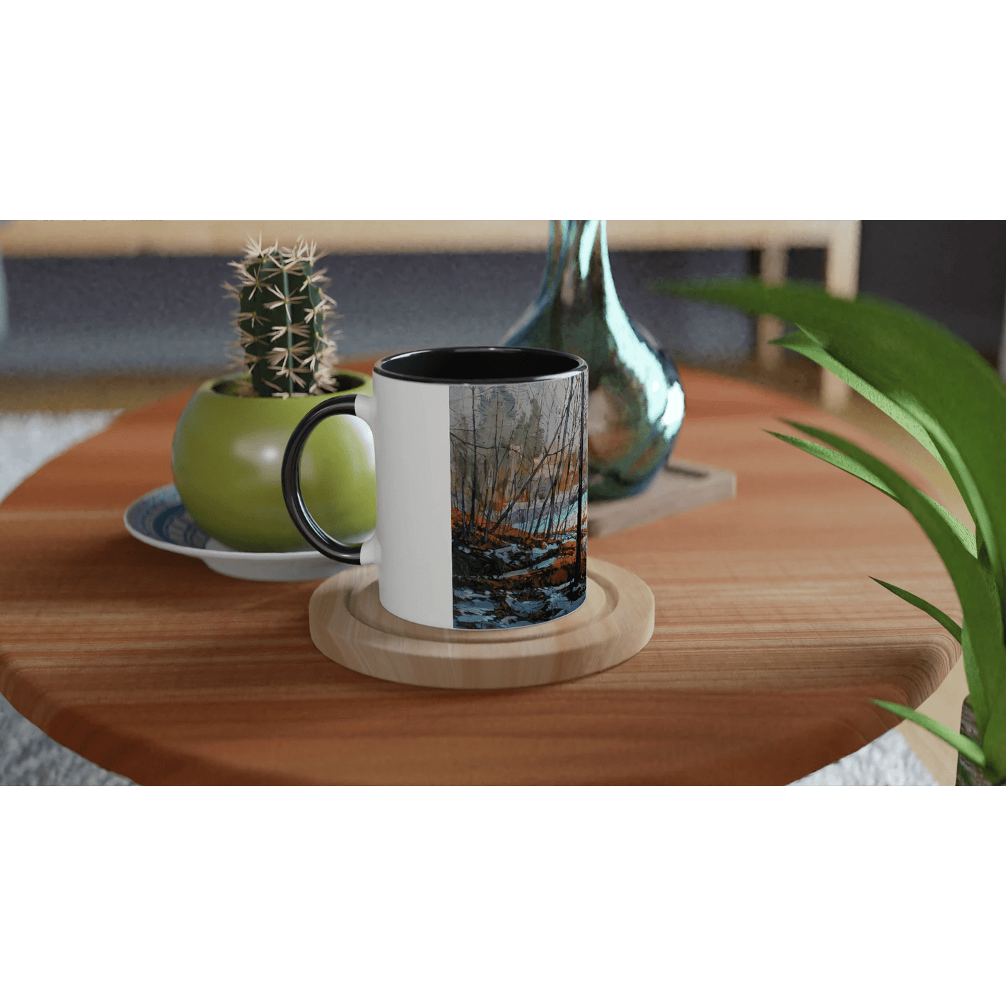 Frozen once again - White 11oz Ceramic Mug with Color Inside - eduardgurevich