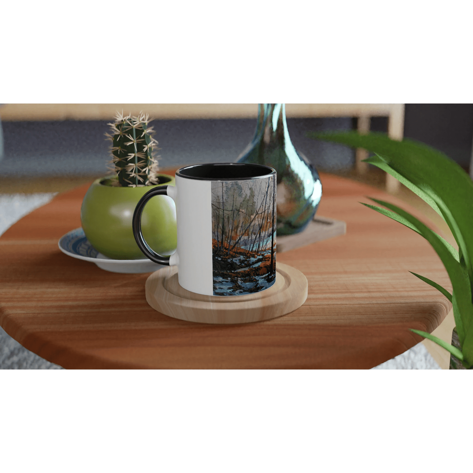 Frozen once again - White 11oz Ceramic Mug with Color Inside - eduardgurevich