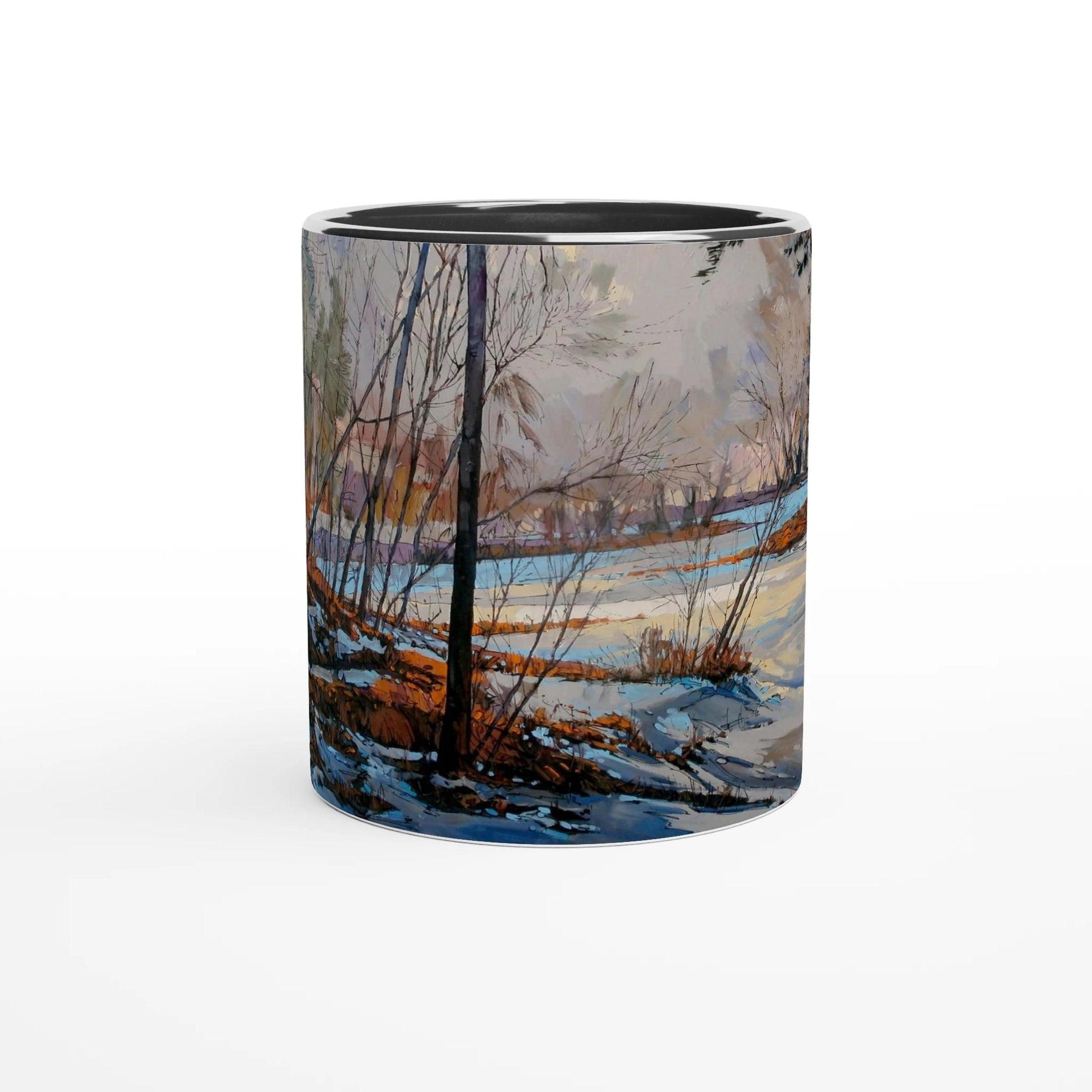 Frozen once again - White 11oz Ceramic Mug with Color Inside - eduardgurevich