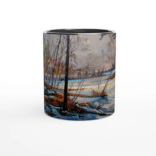 Frozen once again - White 11oz Ceramic Mug with Color Inside - eduardgurevich