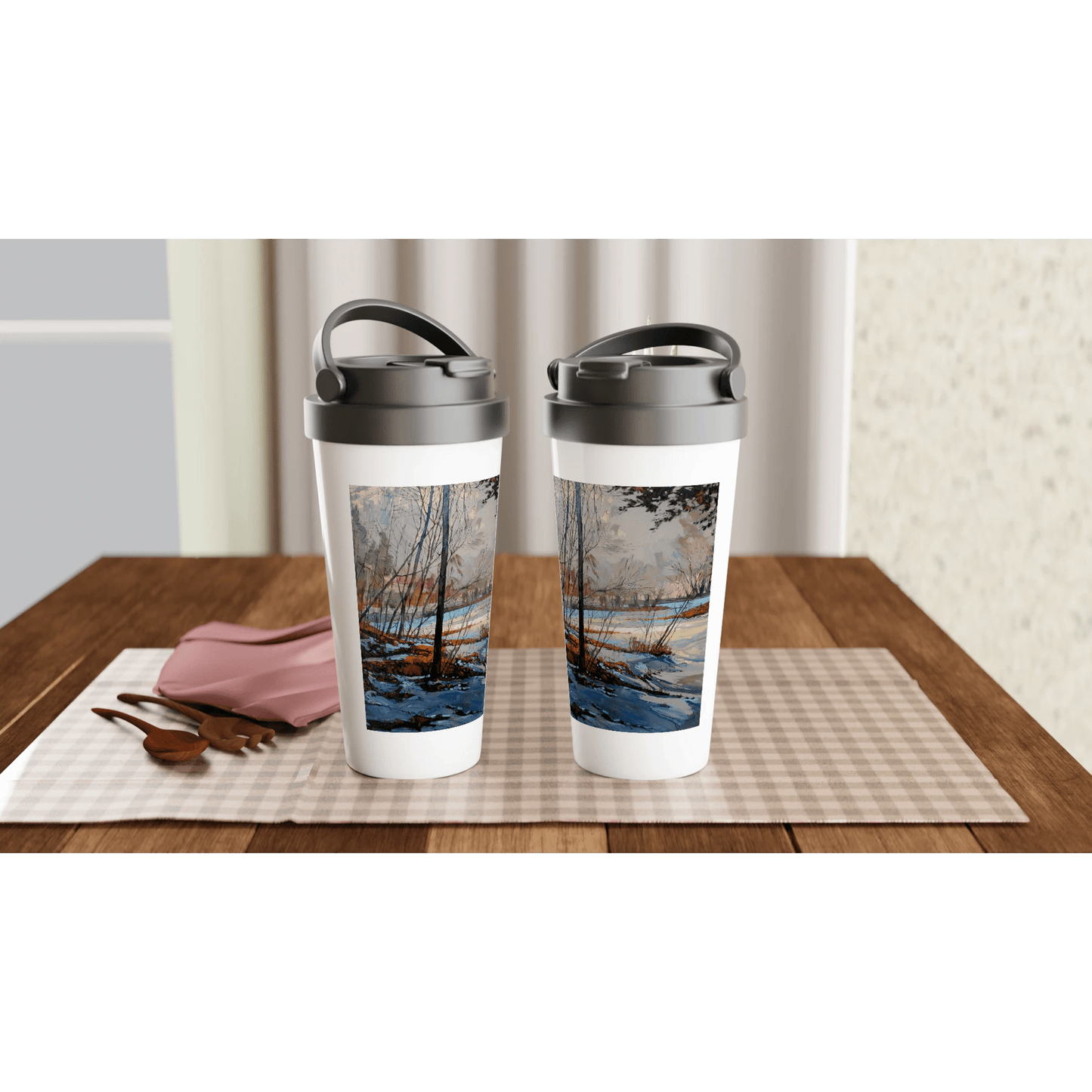 Frozen once again - White 15oz Stainless Steel Travel Mug - eduardgurevich