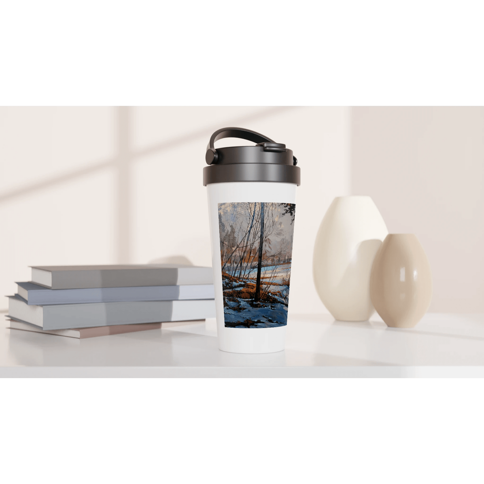 Frozen once again - White 15oz Stainless Steel Travel Mug - eduardgurevich