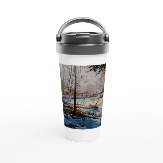 Frozen once again - White 15oz Stainless Steel Travel Mug - eduardgurevich