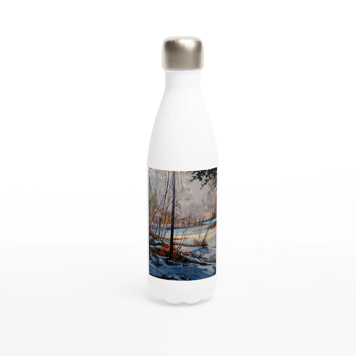 Frozen once again - White 17oz Stainless Steel Water Bottle - eduardgurevich