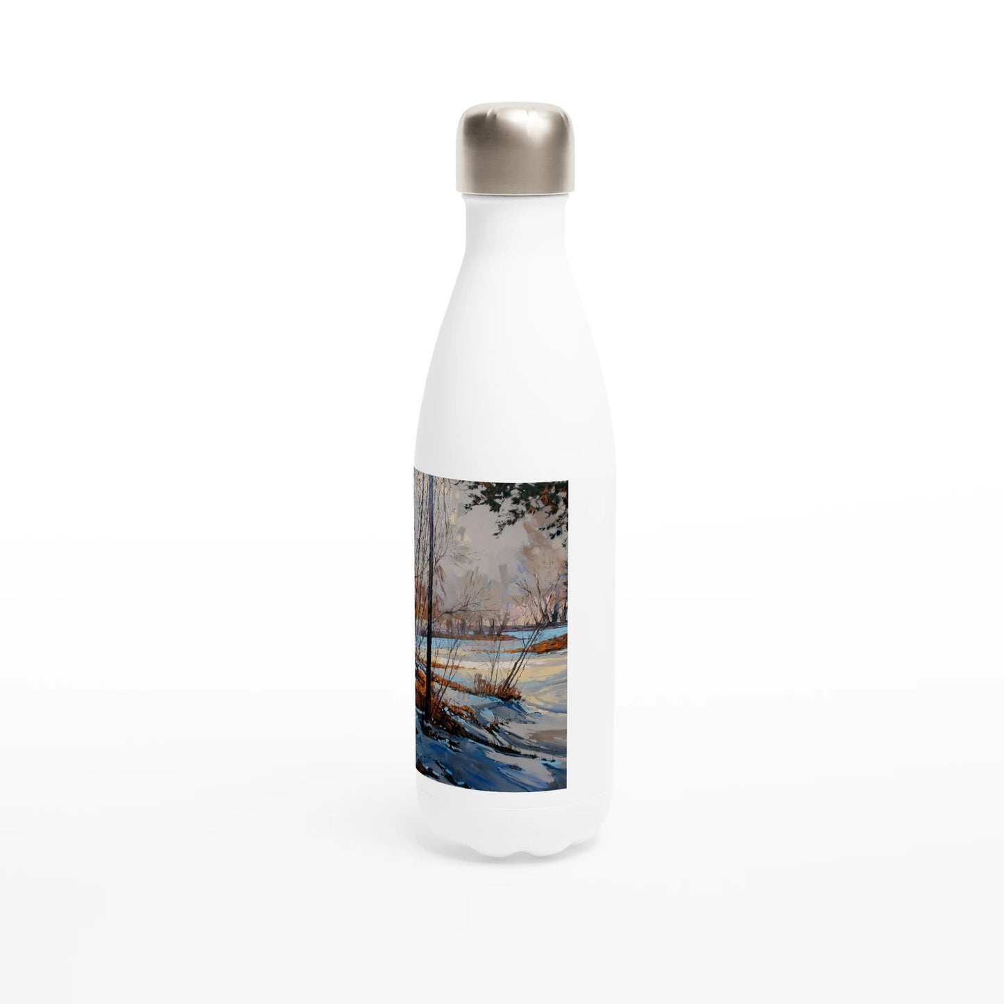 Frozen once again - White 17oz Stainless Steel Water Bottle - eduardgurevich