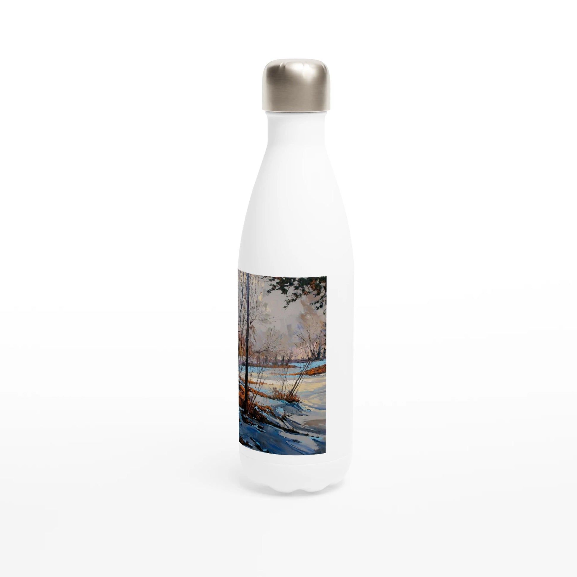 Frozen once again - White 17oz Stainless Steel Water Bottle - eduardgurevich