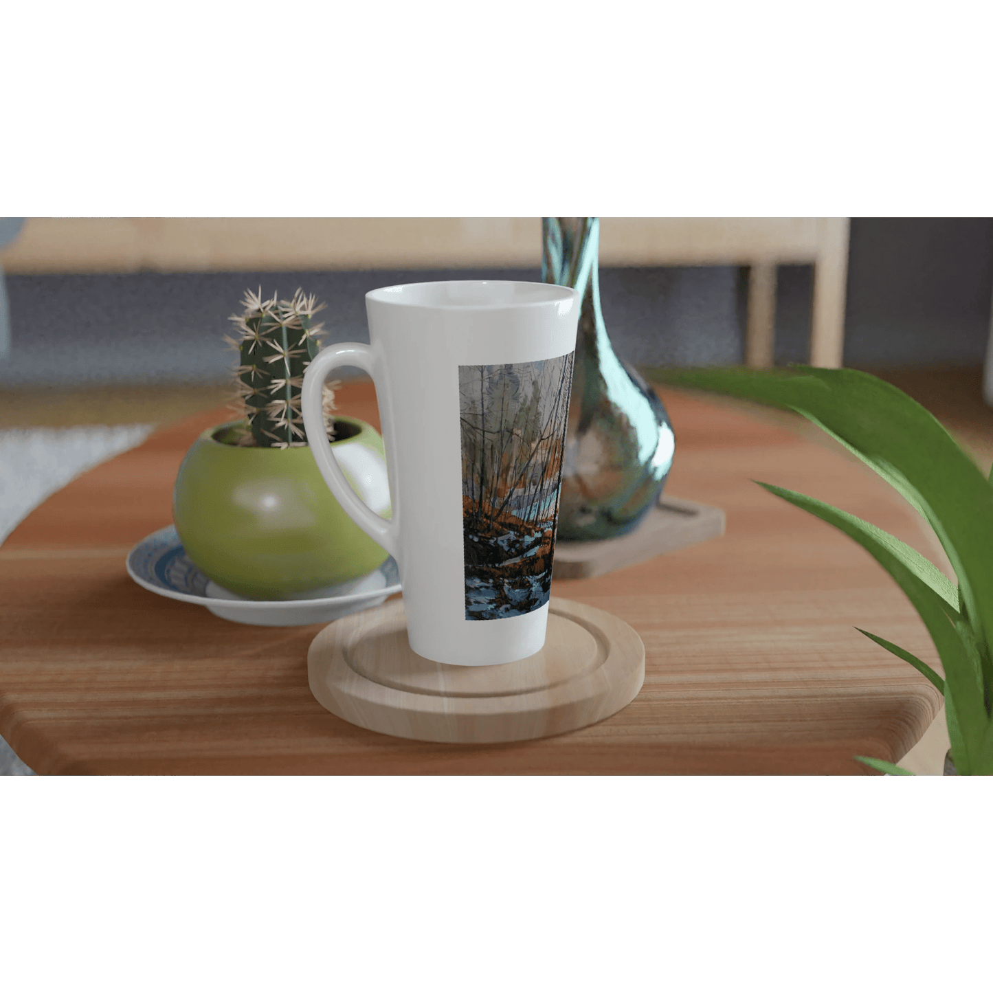 Frozen once again - White Latte 17oz Ceramic Mug - eduardgurevich