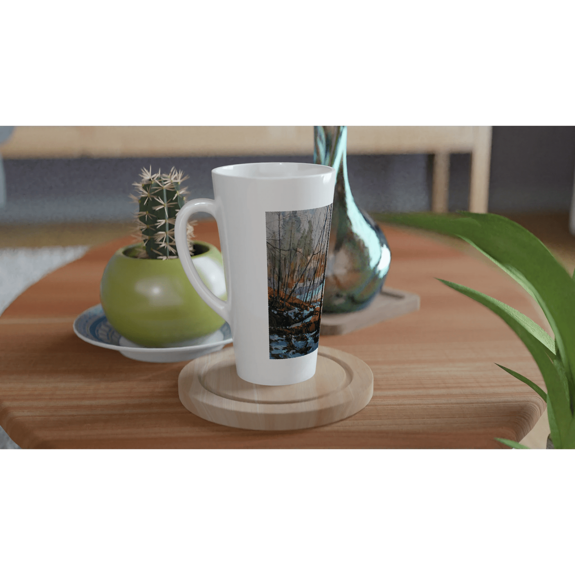 Frozen once again - White Latte 17oz Ceramic Mug - eduardgurevich