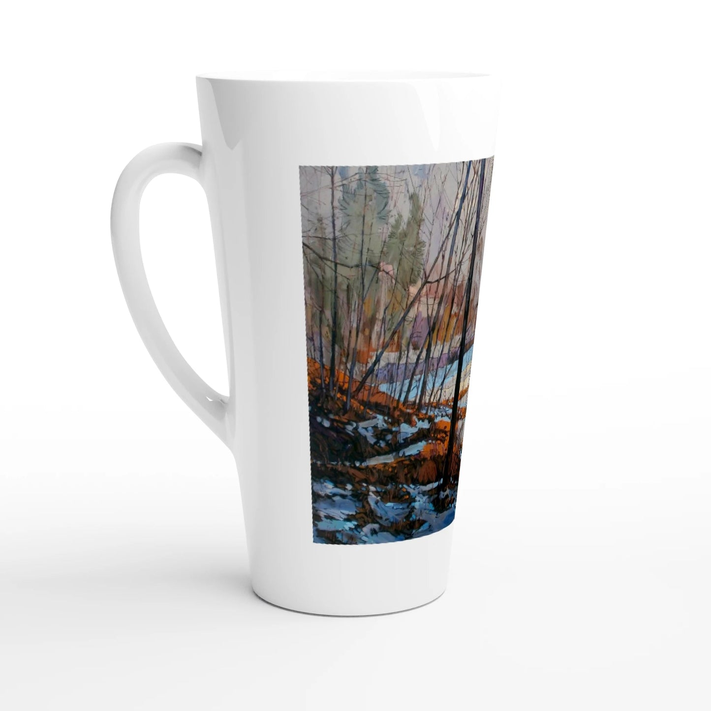Frozen once again - White Latte 17oz Ceramic Mug - eduardgurevich