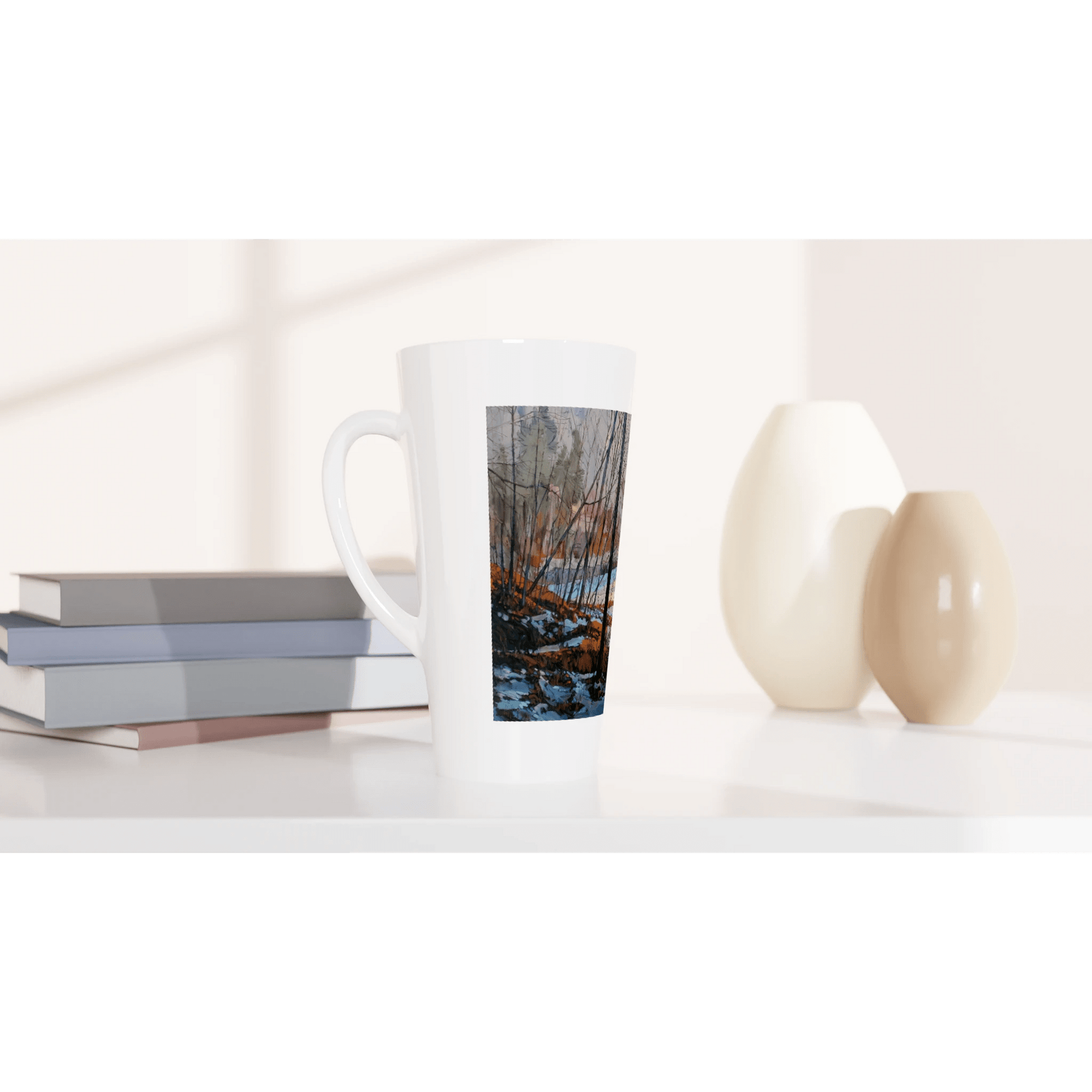 Frozen once again - White Latte 17oz Ceramic Mug - eduardgurevich