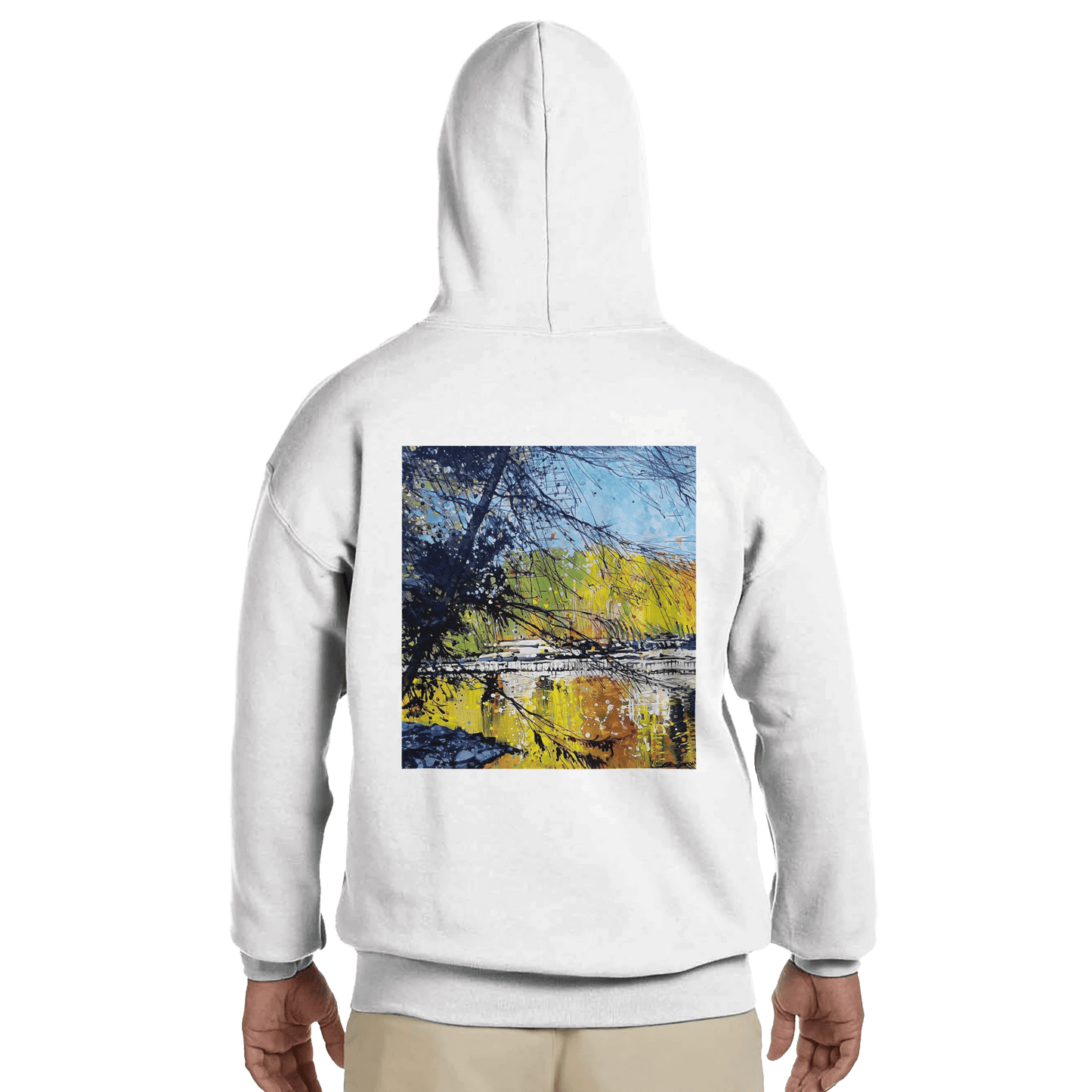 Golden triangle - Classic Unisex Pullover Hoodie | Gildan® 18500 White - eduardgurevich S