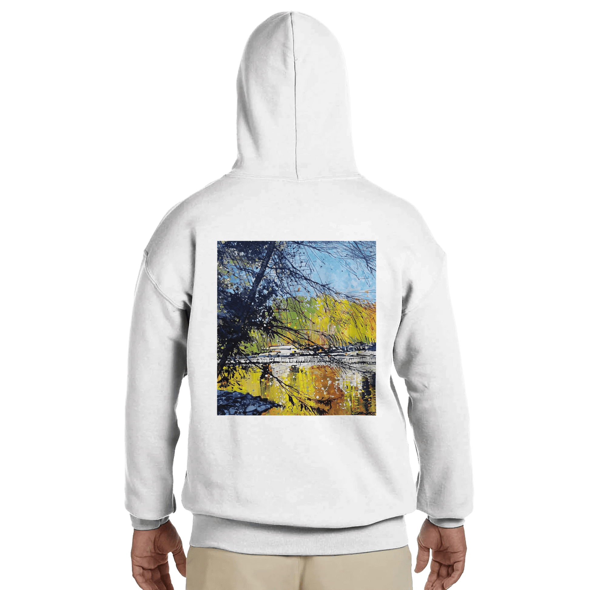 Golden triangle - Classic Unisex Pullover Hoodie | Gildan® 18500 White - eduardgurevich S
