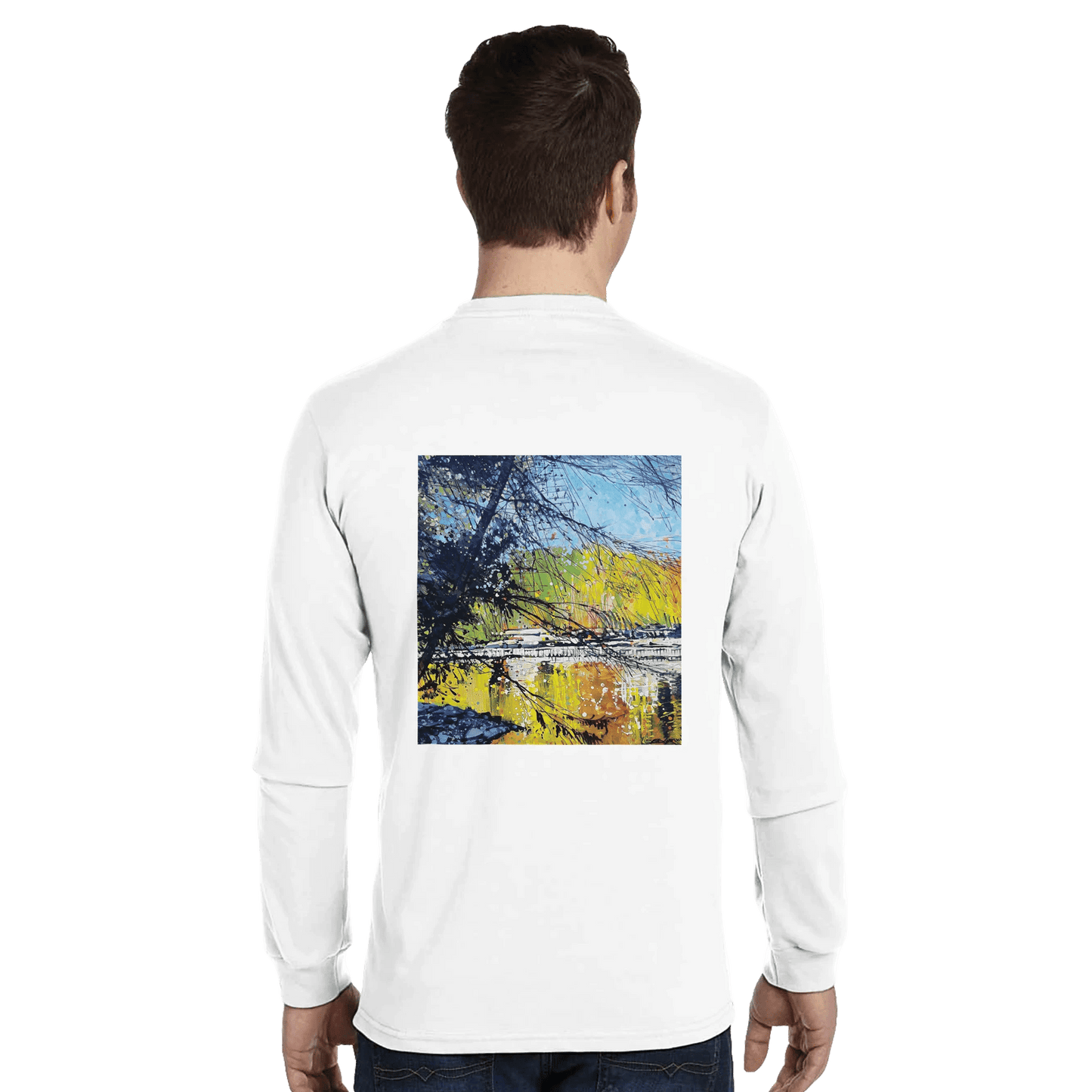 Golden triangle - Organic Unisex Classic Long - Sleeve T-Shirt | Econscious EC1500 - eduardgurevich S