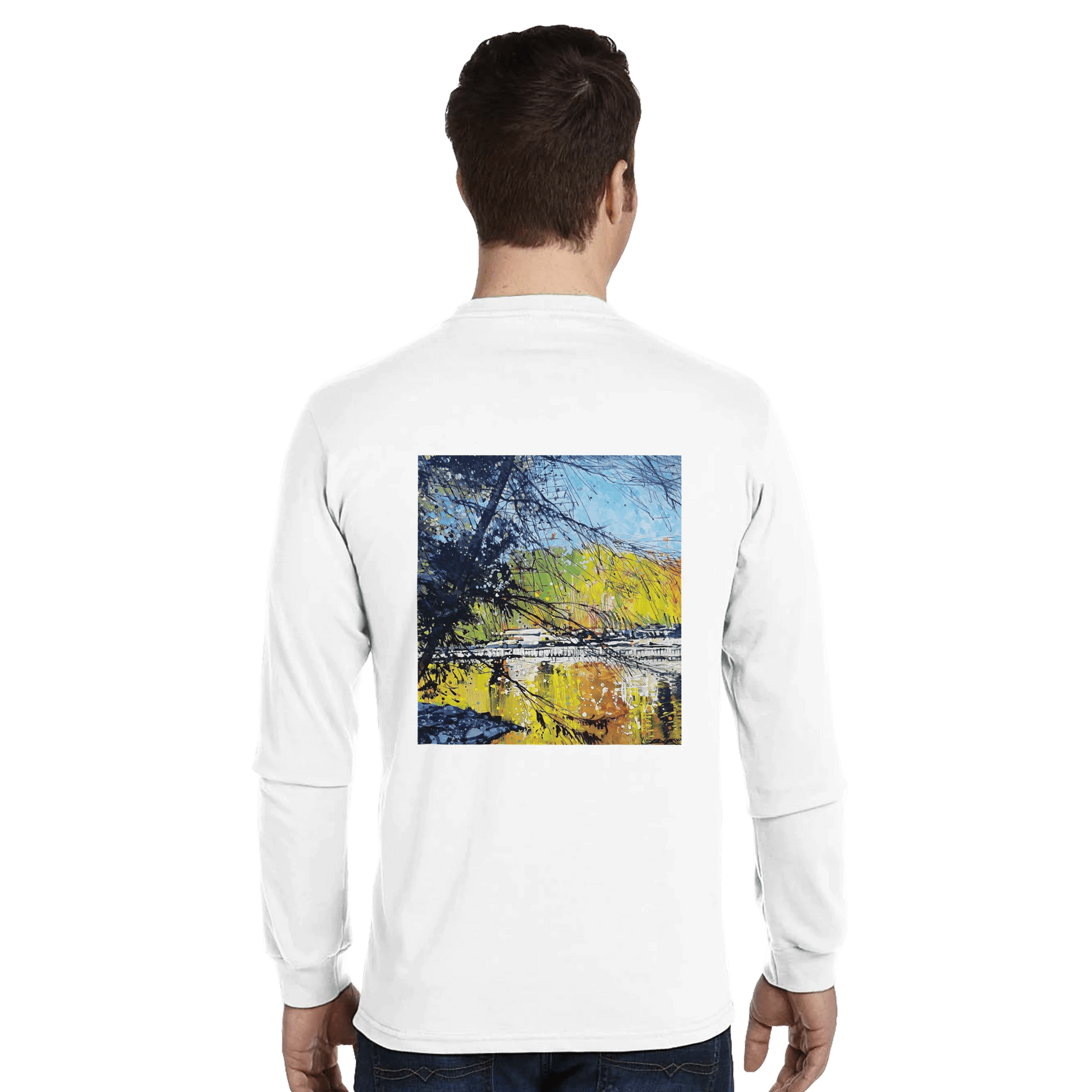 Golden triangle - Organic Unisex Classic Long - Sleeve T-Shirt | Econscious EC1500 - eduardgurevich S