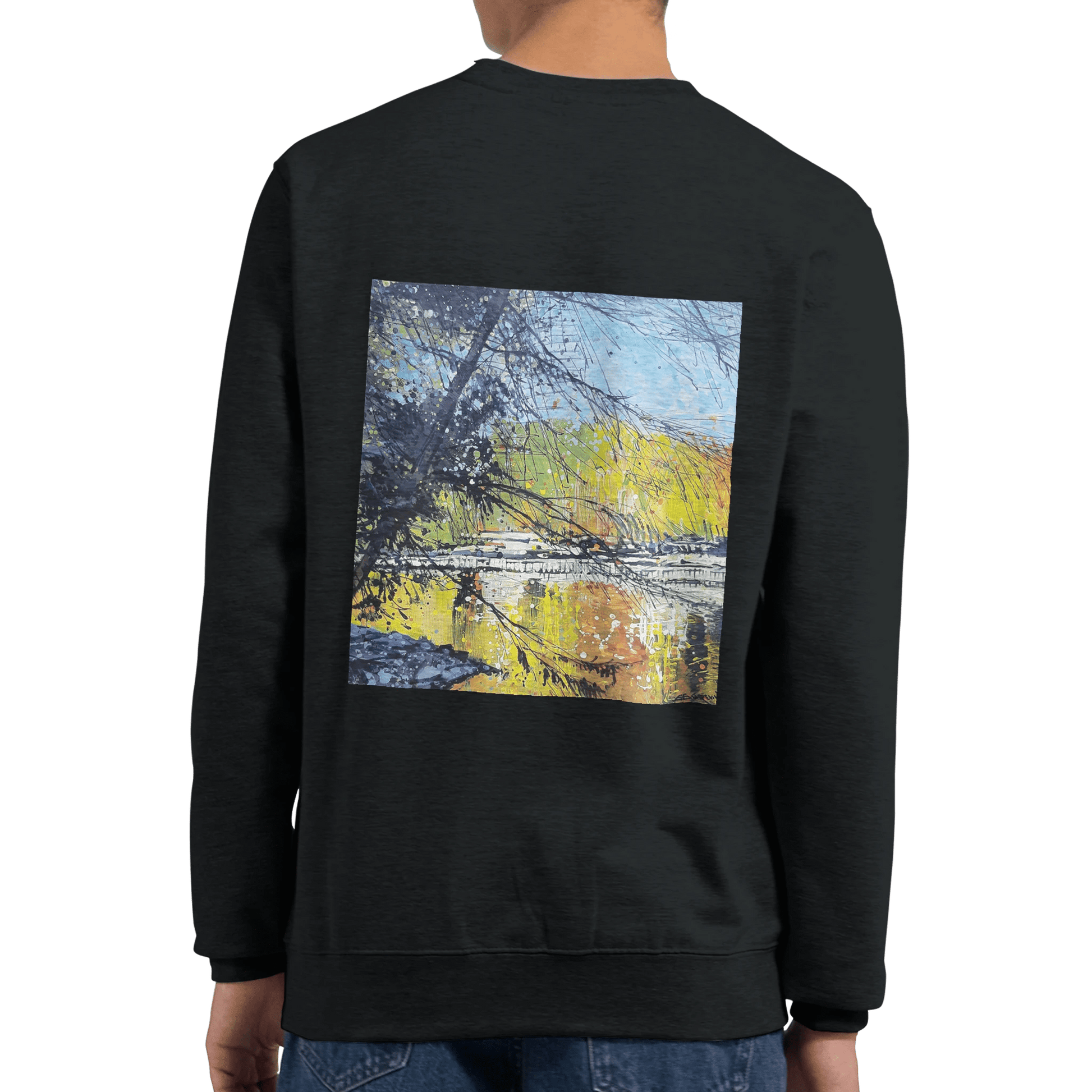 Golden triangle - Premium Unisex Crewneck Sweatshirt - eduardgurevich S