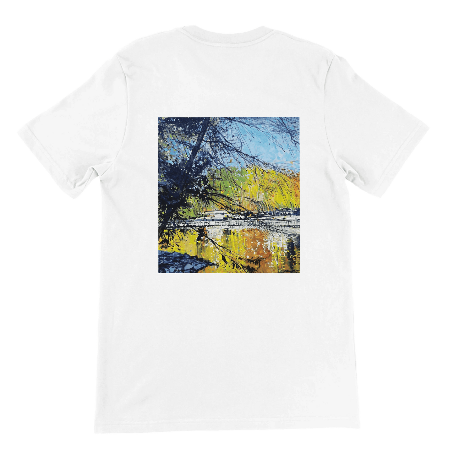 Golden triangle - Premium Unisex Crewneck T-shirt | Bella + Canvas 3001 - eduardgurevich S