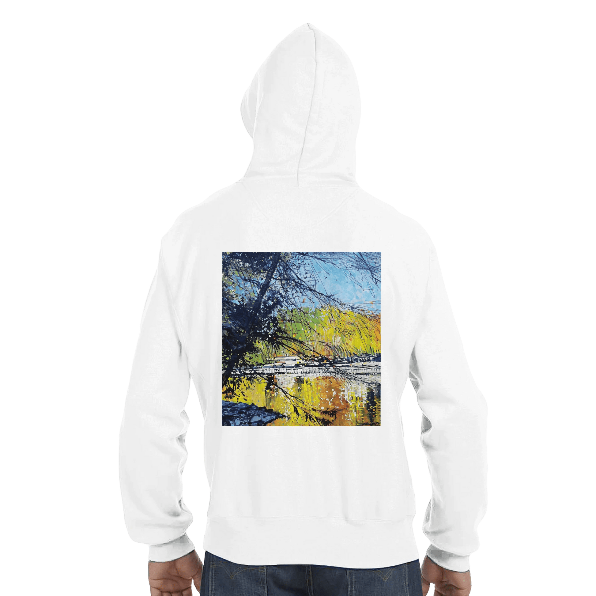 Golden triangle - Recycled polyester Unisex Pullover Hoodie | Champion S1051 - eduardgurevich S