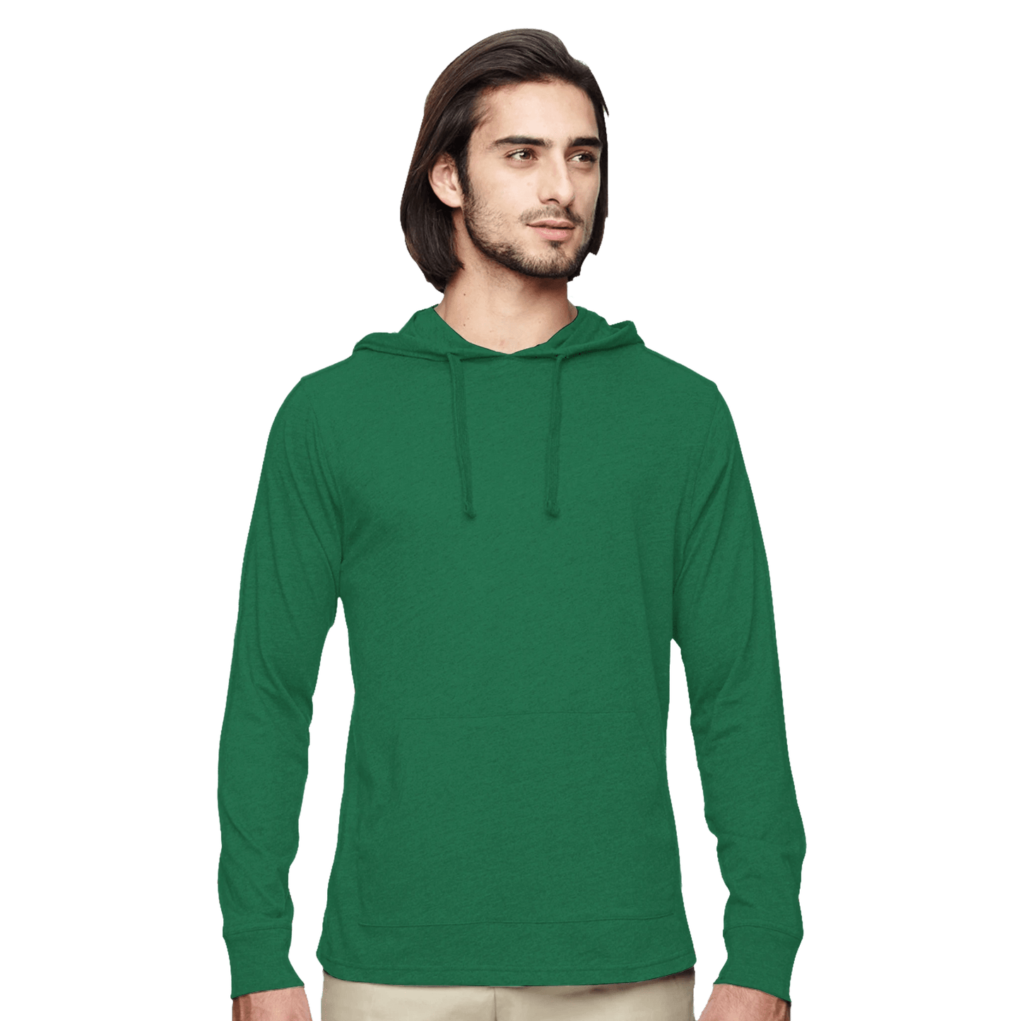 Golden triangle - Unisex Eco Blend Long - Sleeve Pullover Hooded T-Shirt | Econscious EC1085 - eduardgurevich S