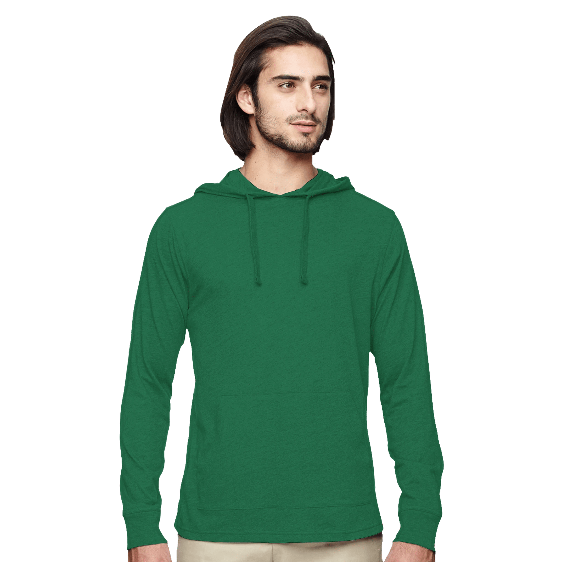 Golden triangle - Unisex Eco Blend Long - Sleeve Pullover Hooded T-Shirt | Econscious EC1085 - eduardgurevich S