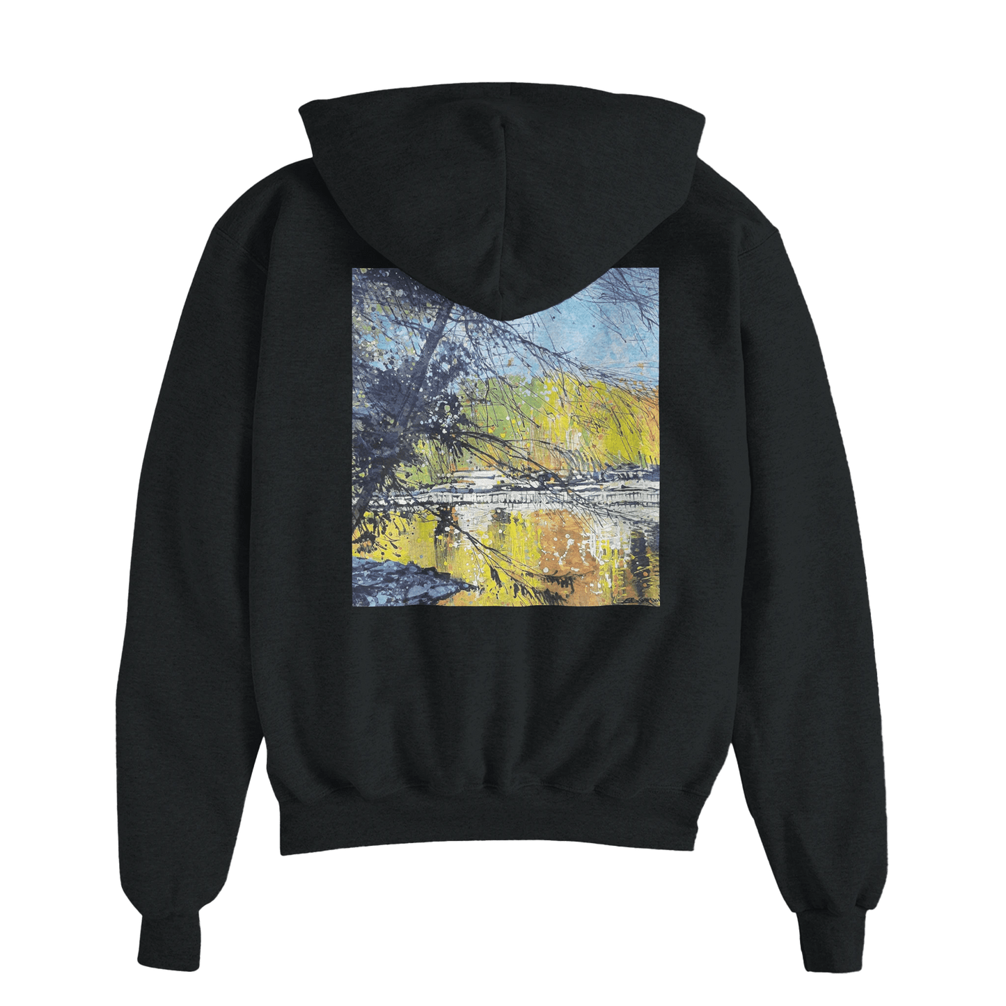 Golden triangle - Unisex Powerblend Zip Hoodie | Champion S800 - eduardgurevich S
